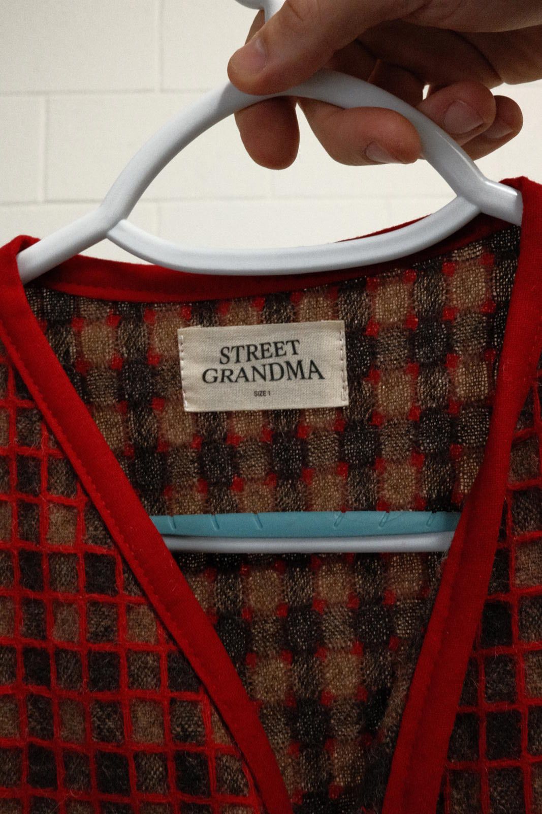 Other Cozy Red and Brown Plaid Wool Vest by Street Grandma Size L / US 10 / IT 46 - 3 Thumbnail