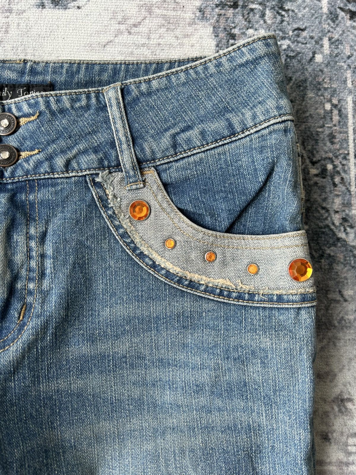 If Six Was Nine Y2k Flared Diamond Jeans Size US 30 / EU 46 - 5 Thumbnail
