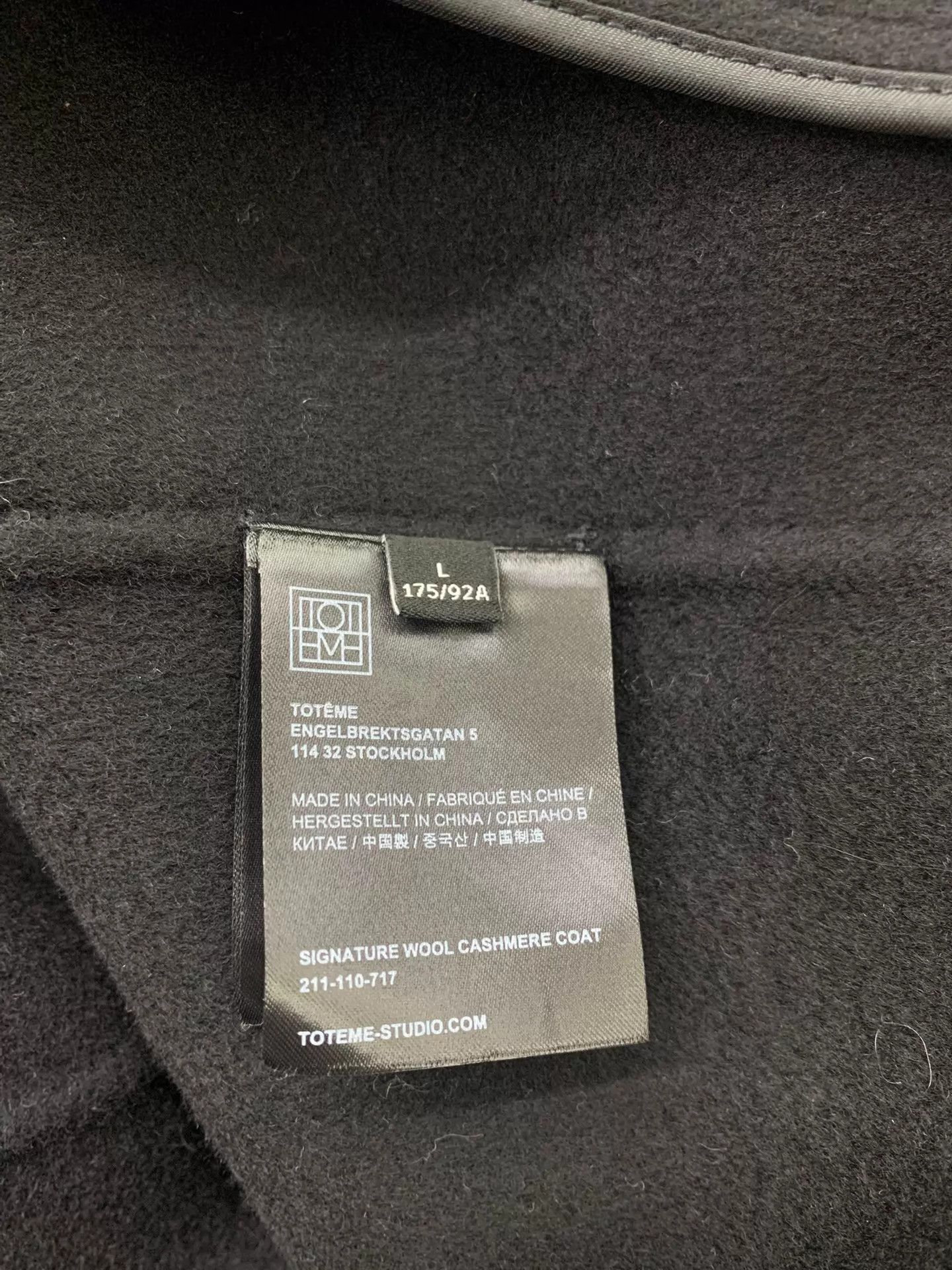 Toteme Toteme Black Wool Lapel Overcoat L New Size L / US 10 / IT 46 - 5 Thumbnail