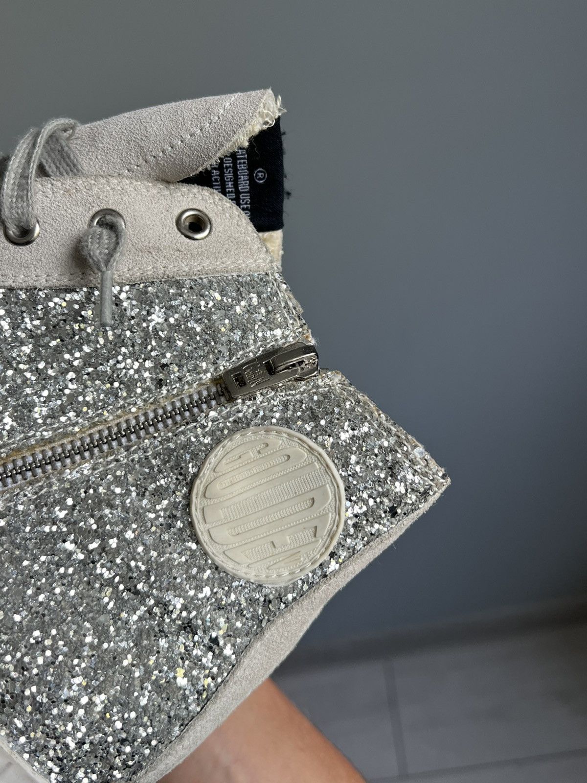 Golden Goose Golden Goose Superstar Glitter Silver High-Top Sneakers Size US 12.5 / EU 45-46 - 11 Thumbnail