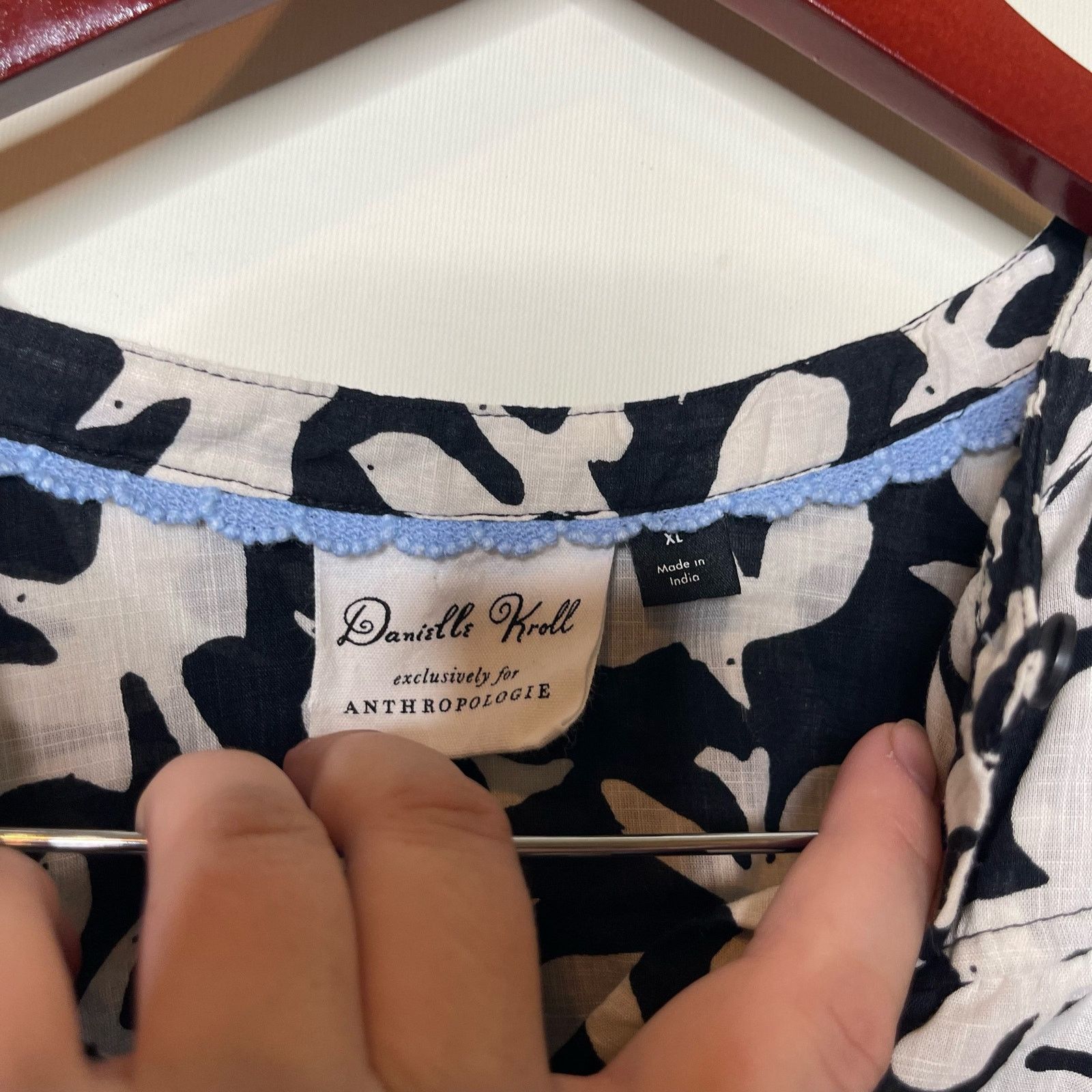 Anthropologie Anthropologie Danielle Kroll Womens Whismy Bird Button Up Size XL / US 12-14 / IT 48-50 - 2 Thumbnail