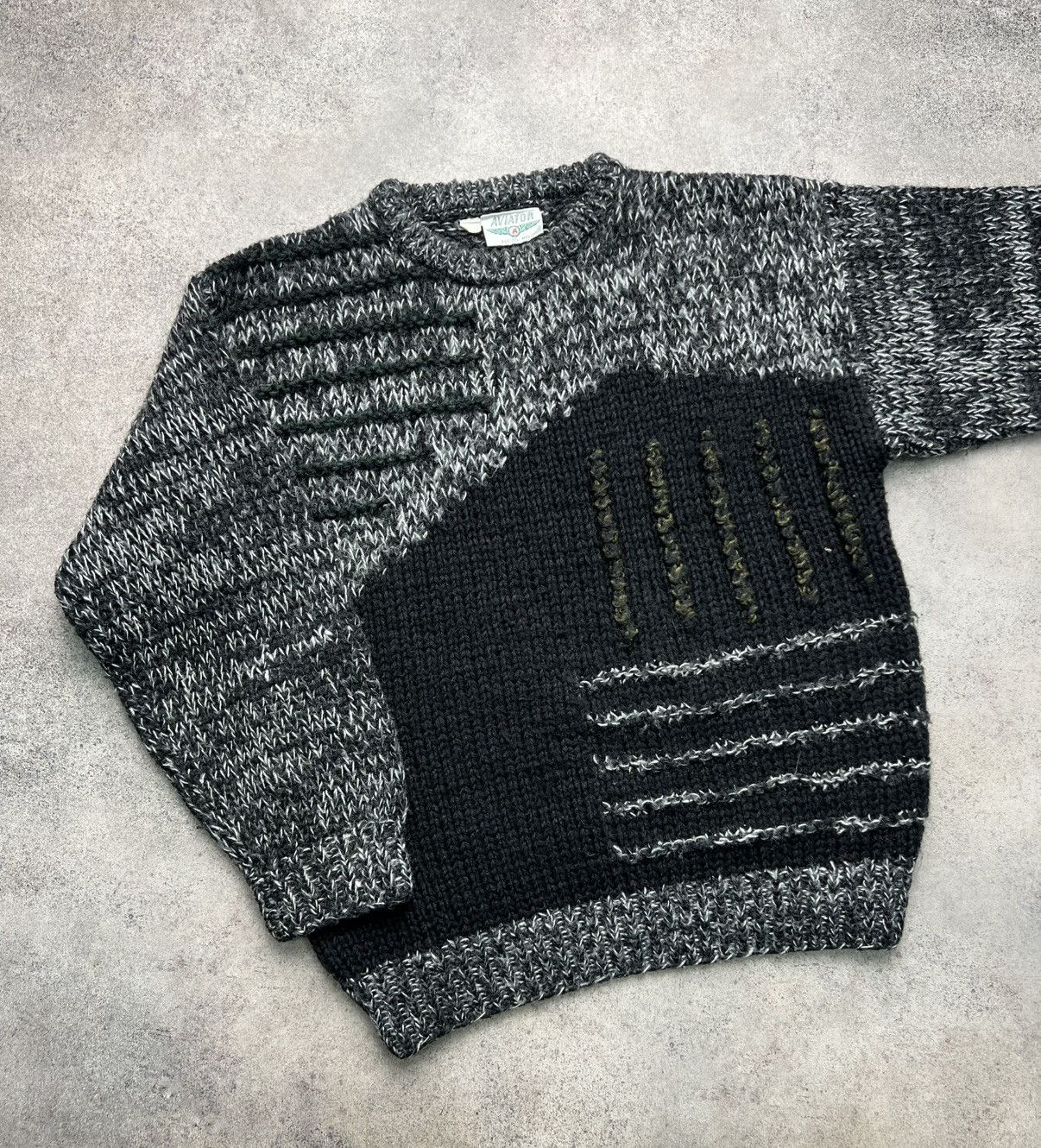 Vintage Aviator flying knit sweater Size US M / EU 48-50 / 2 - 2 Thumbnail