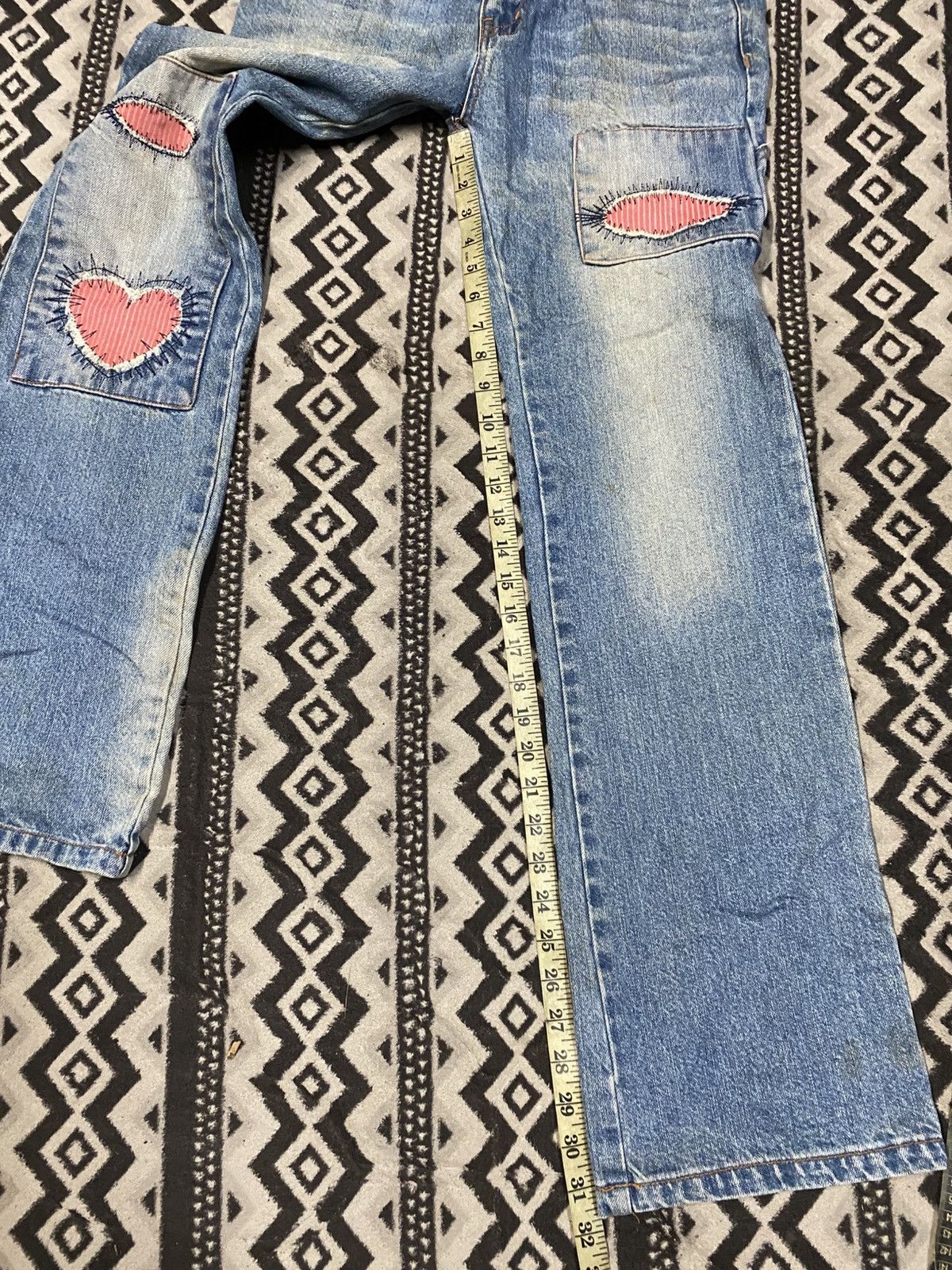 Designer × Japanese Brand Lust Patch Jeans Size 29" - 14 Thumbnail