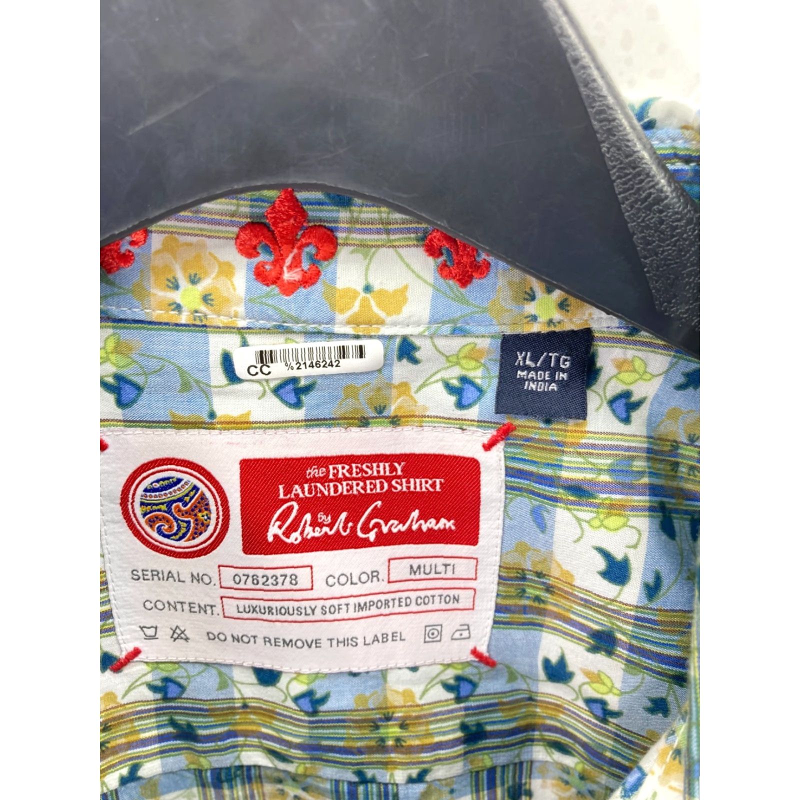 Robert Graham Robert Graham Button Up Shirt Mens XL Multicolor Floral Cotton Long Sleeve Size US XL / EU 56 / 4 - 7 Thumbnail