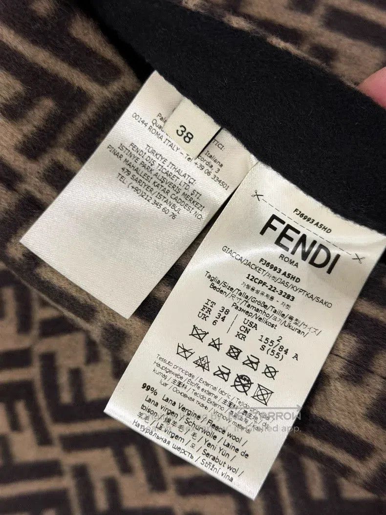 Fendi Fendi Two-way Wearable Monogrammed Leather Black Jacket Size XS / US 0-2 / IT 36-38 - 4 Thumbnail