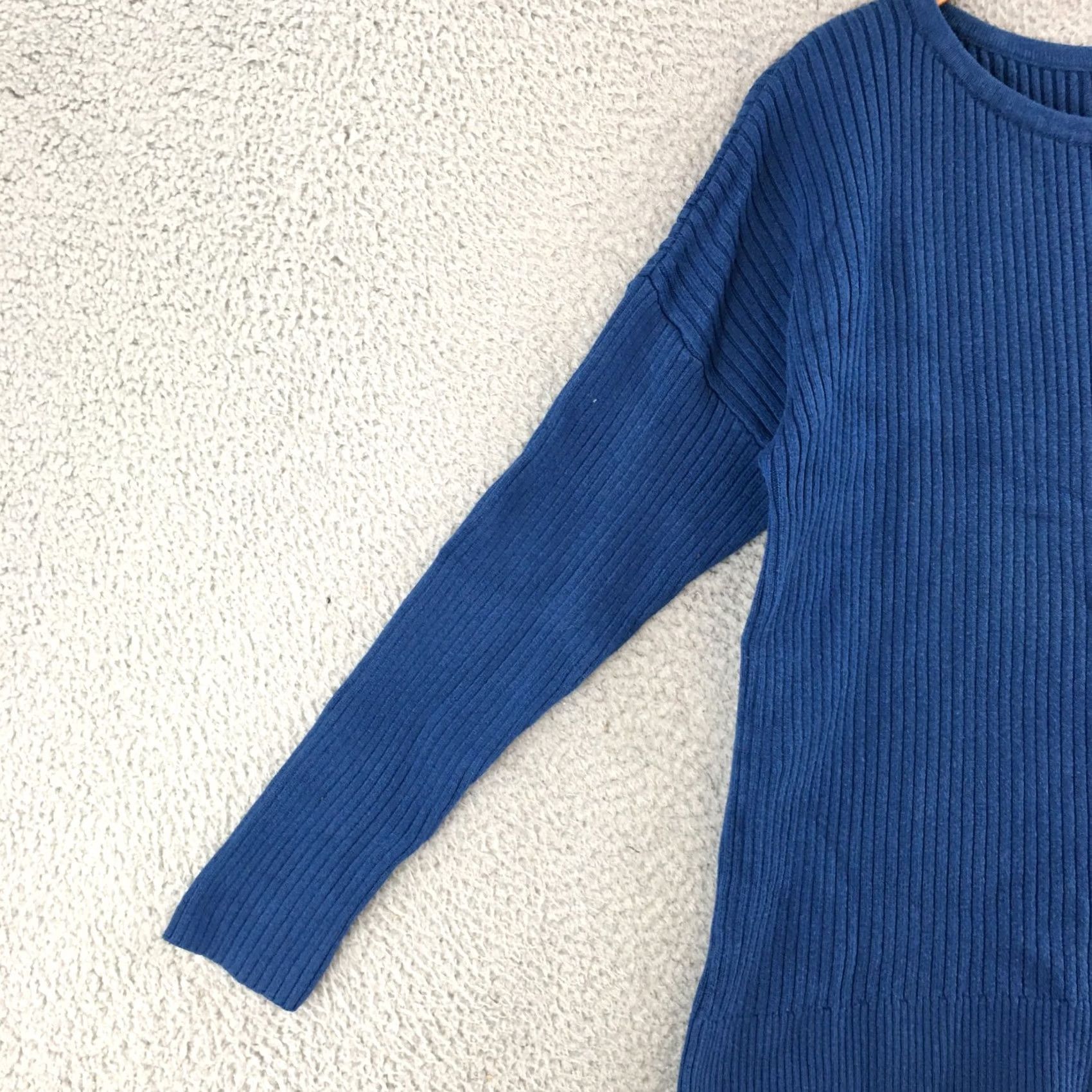 Banana Republic Banana Republic Sweater Womens M Long Sleeve Crew Neck Knit Pullover Blue Ribbed Size M / US 6-8 / IT 42-44 - 4 Thumbnail