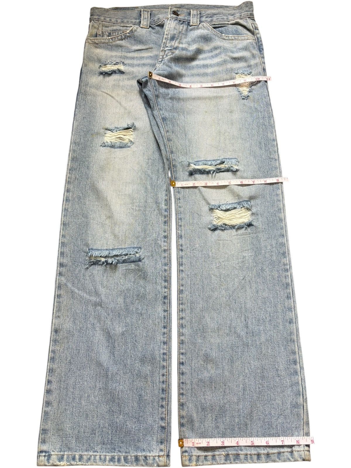 Fubu Vintage Coco Lulu Faded Wash Distress Baggy Jeans Size 31" - 8 Thumbnail