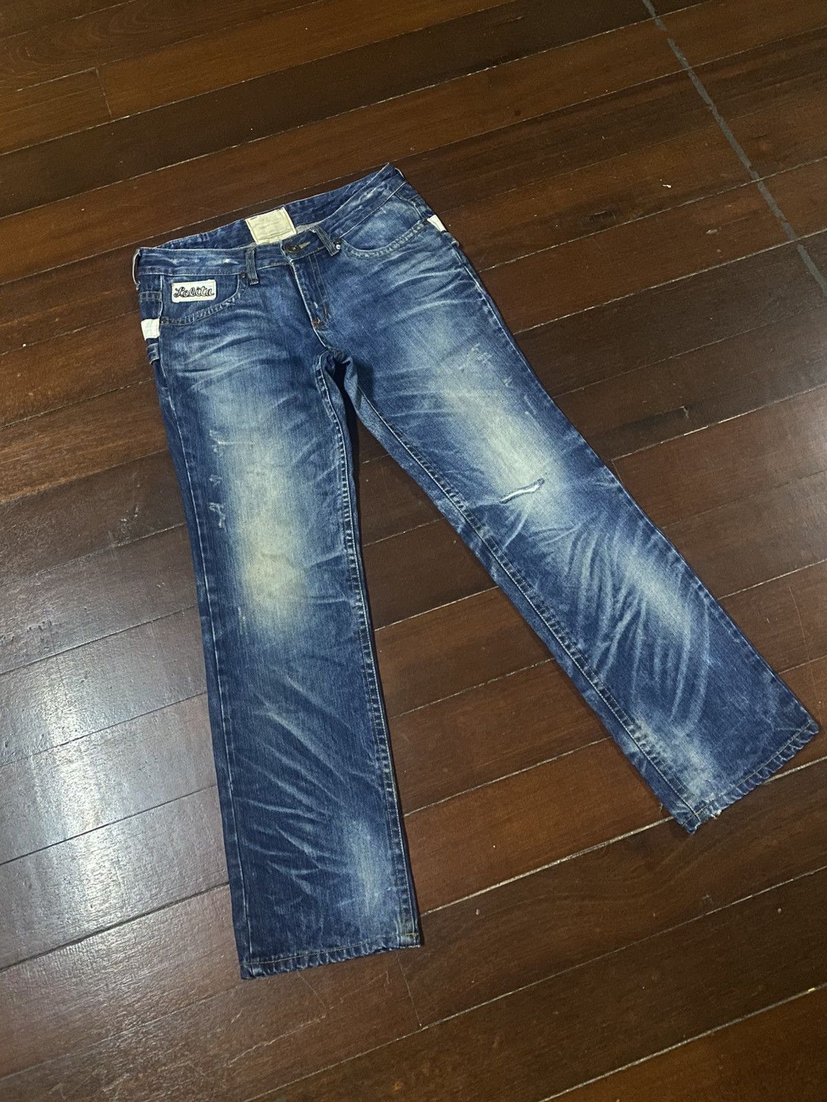 If Six Was Nine Rare LOLITA BY CONCEPT CLUB BY EXOTIC DENIM BUCKLE PANTS Size US 35 - 11 Thumbnail