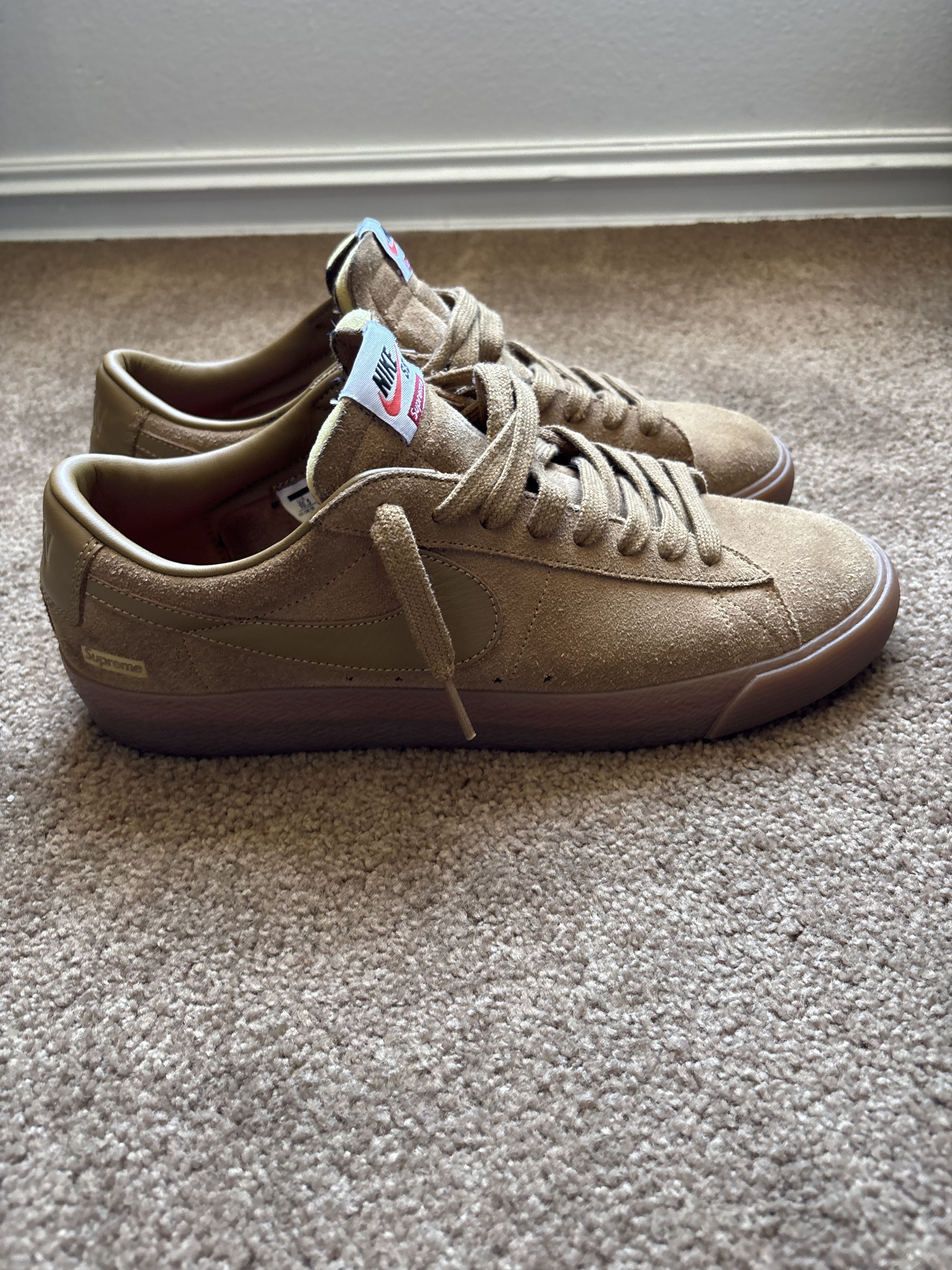 Nike × Supreme Supreme x Nike SB blazer low GT QS ‘Golden Beige’ Size US 10.5 / EU 43-44 - 5 Thumbnail
