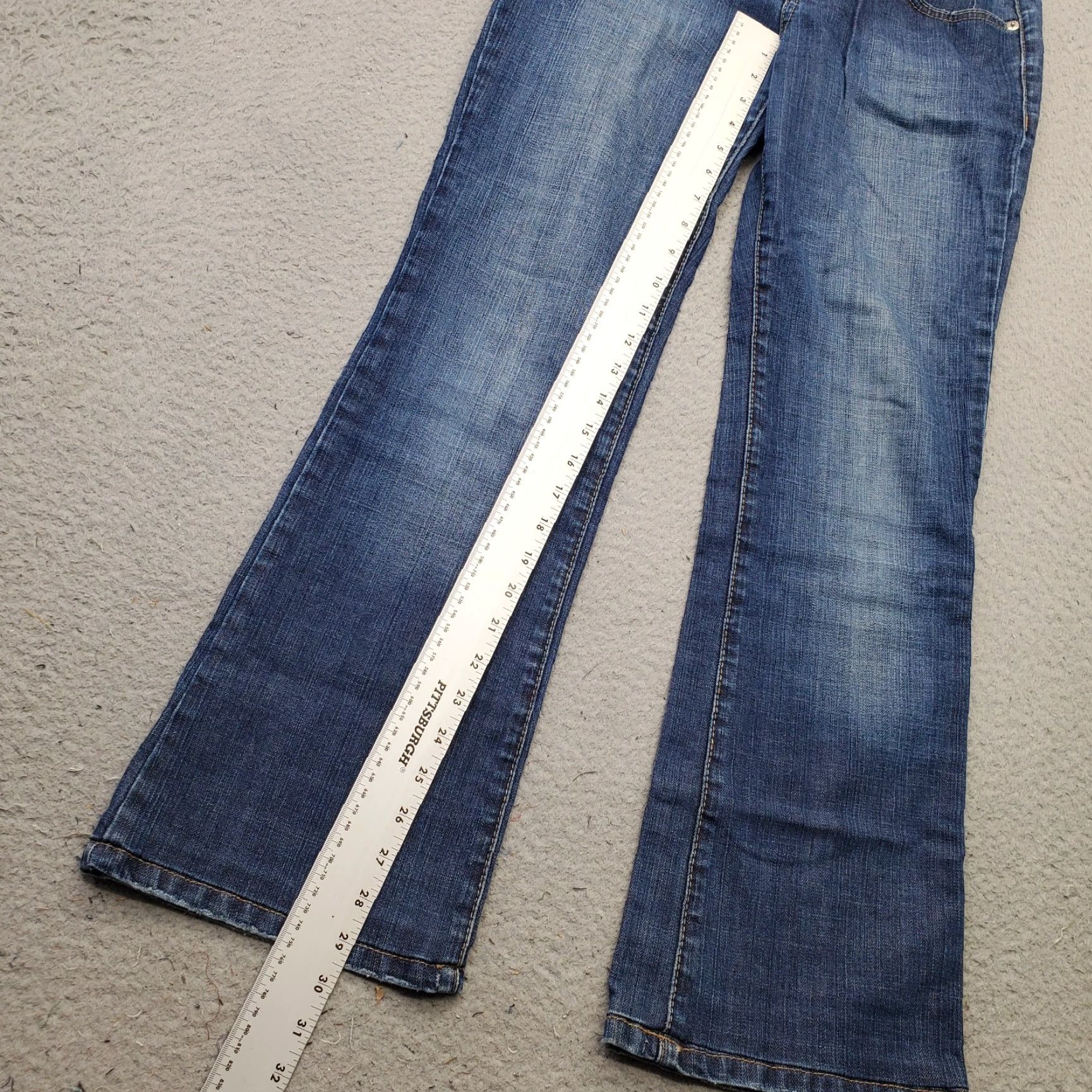Denime Buffalo Bootcut Jeans Women's Blue Denim Flat Front Button Fly Womens Jeans Size 30" / US 8 / IT 44 - 3 Thumbnail