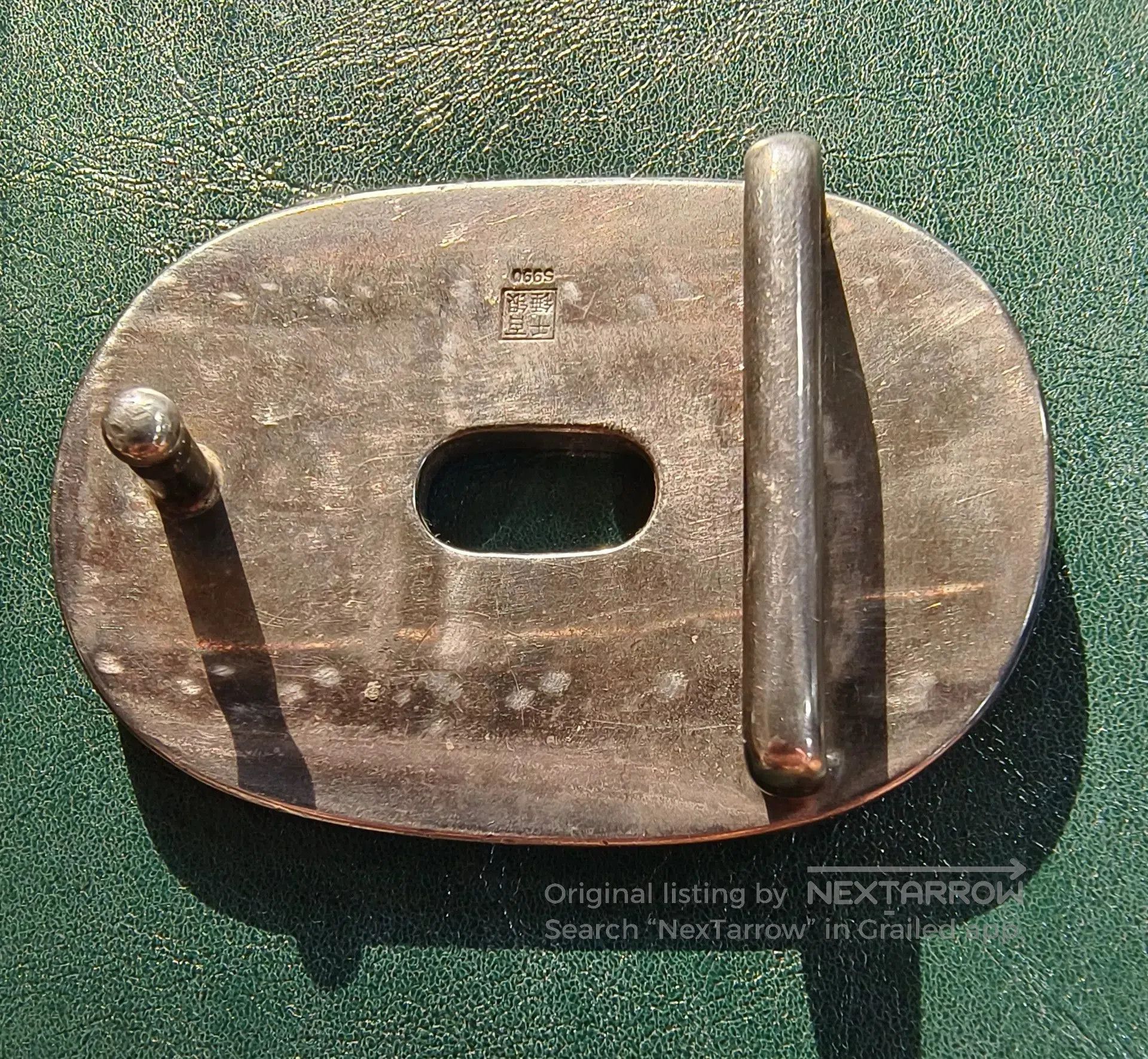 Japanese Brand Silver Dragon Pattern Belt Buckle. Size ONE SIZE - 4 Thumbnail