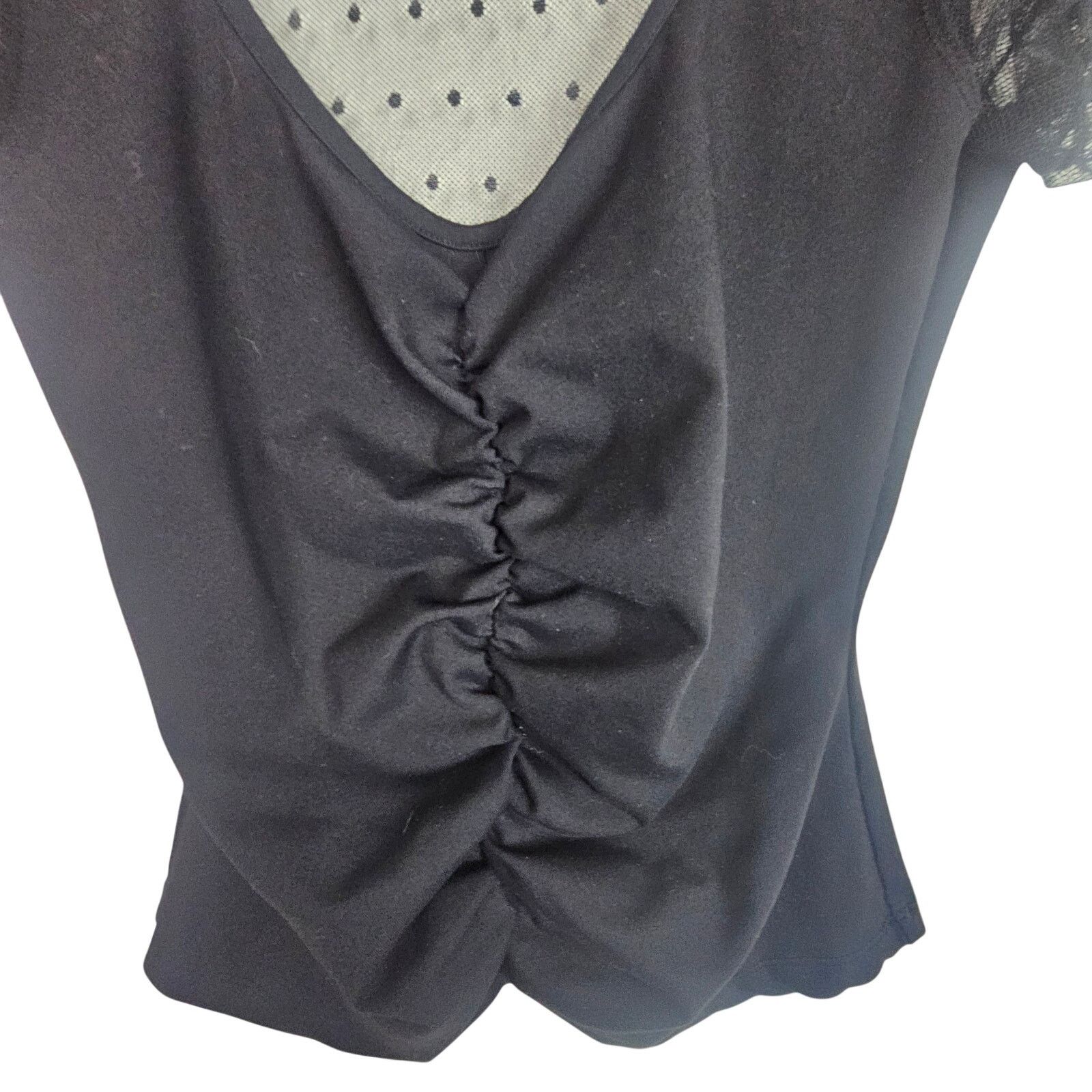 Free People Intimately Free People Womens Black Cinched Lace Top Size S Size S / US 4 / IT 40 - 3 Thumbnail