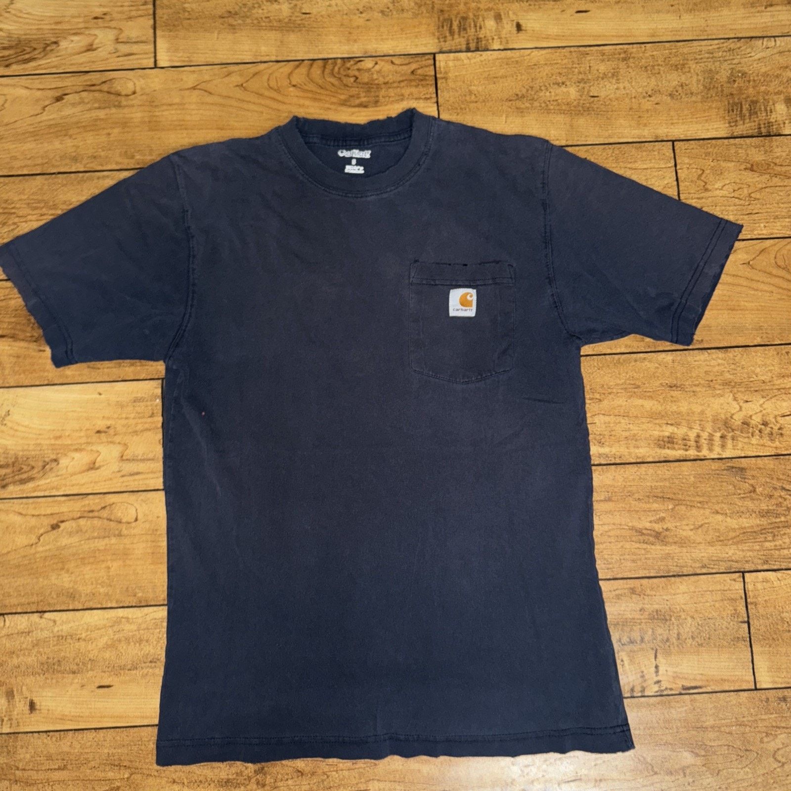 Carhartt × Vintage Carhartt Pocket T-Shirt Blue Small 19x28 Distressed Size US S / EU 44-46 / 1 - 1 Thumbnail