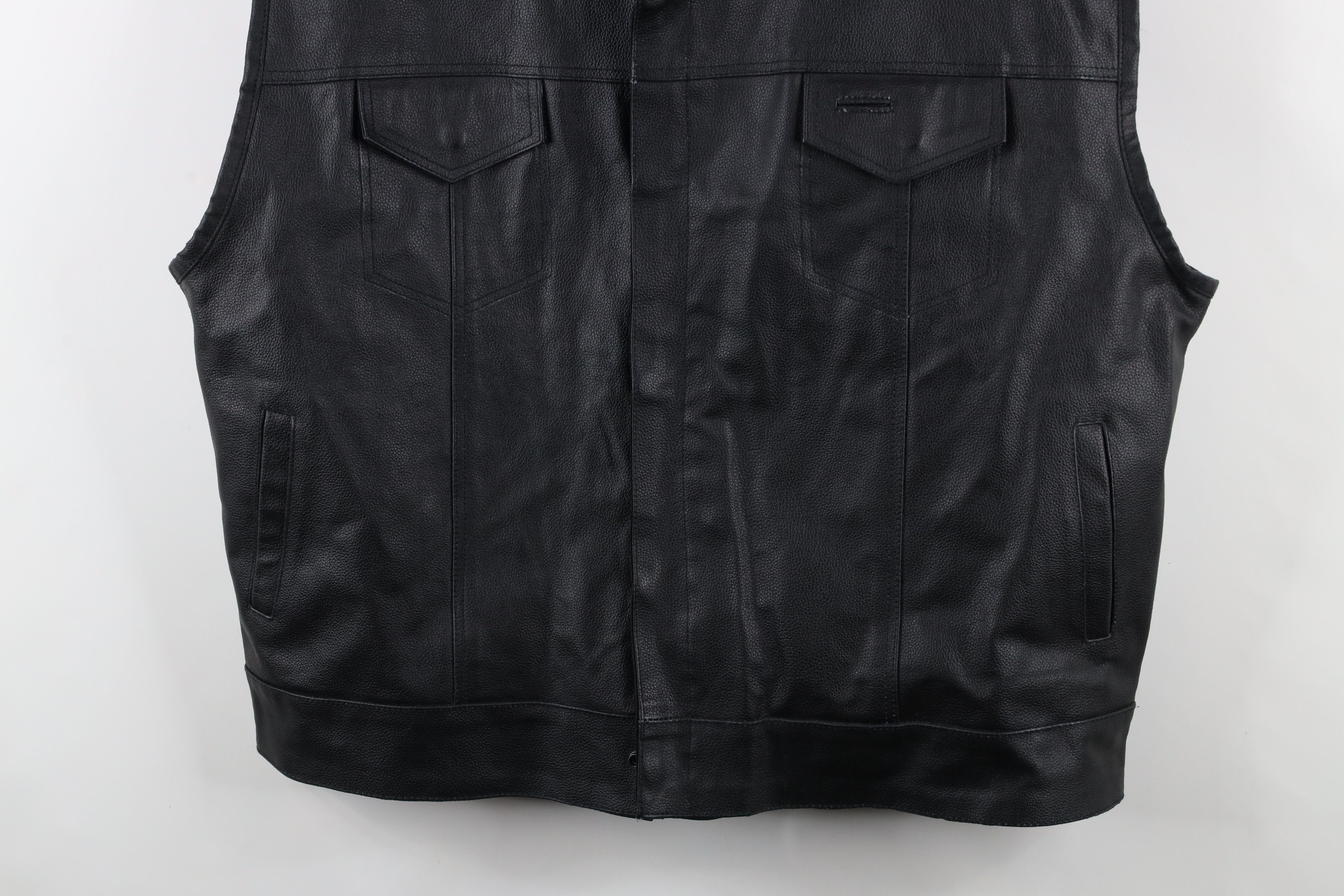 Vintage Vintage 90s Streetwear Sleeveless Motorcycle Vest Jacket Size US XXL / EU 58 / 5 - 3 Thumbnail