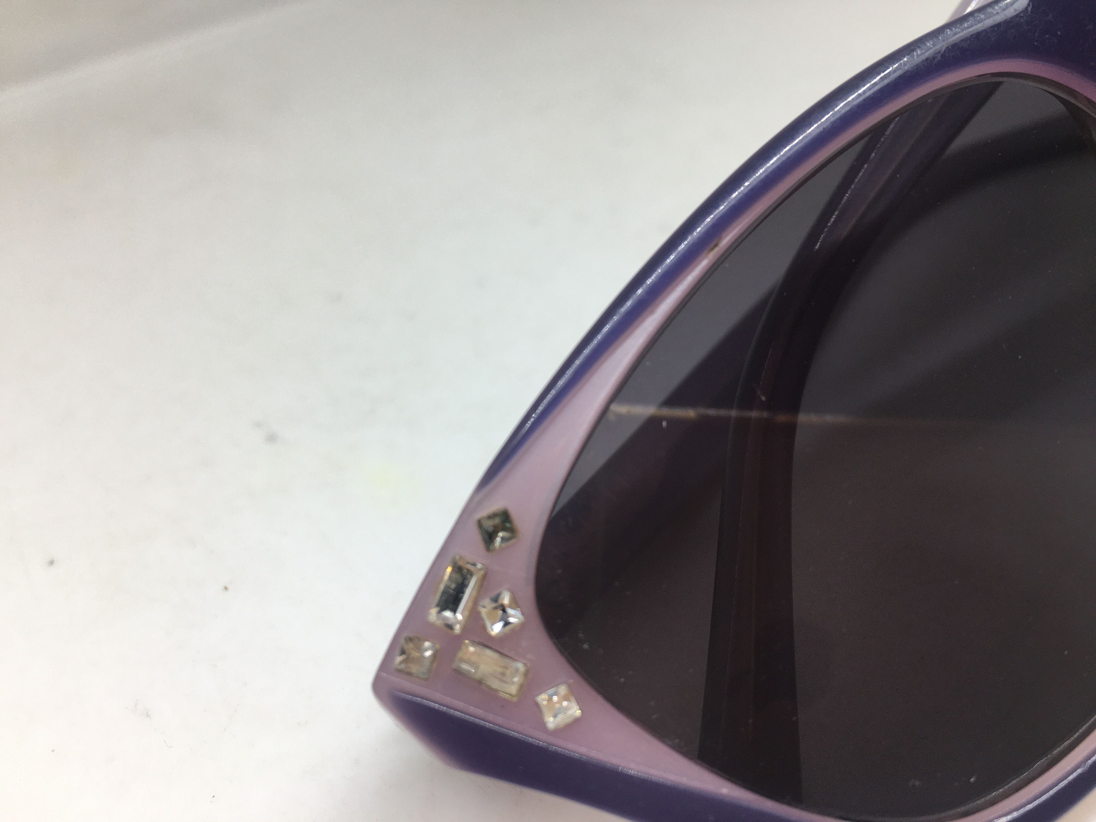 Other Purple Pink Acetate Cat Eye Diva Sunglasses Frame Size ONE SIZE - 7 Thumbnail