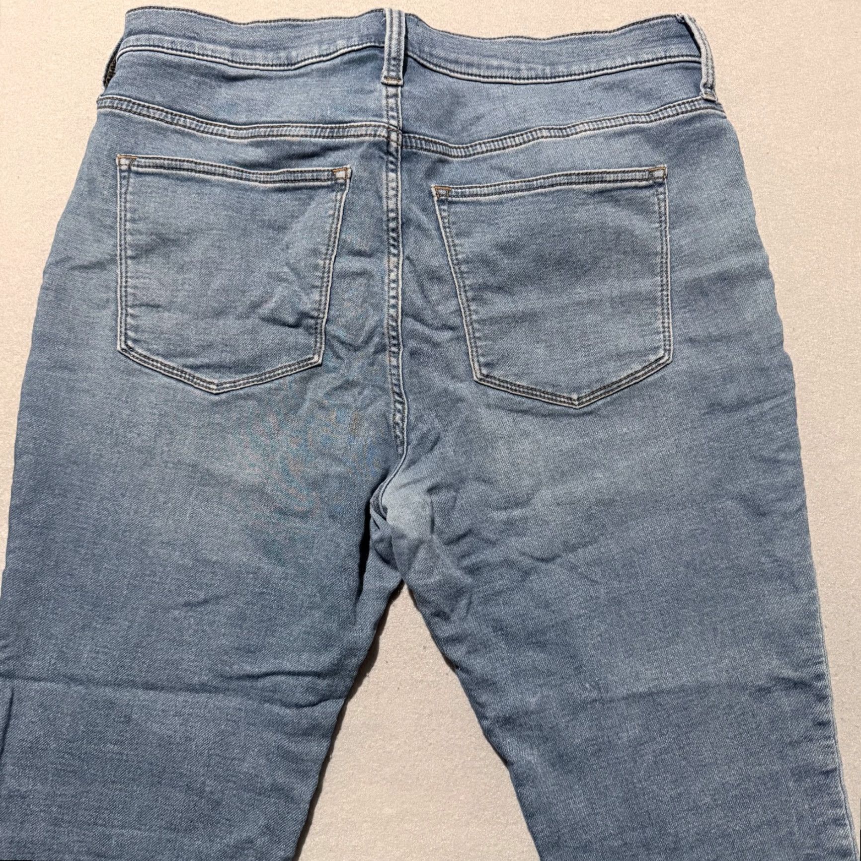 J.Crew J. Crew Jeans Blue Denim Mid Rise Skinny Zip Fly 32 Womens Crop Distressed Pockets - 32 Size 24" / US 00 / IT 34 - 4 Thumbnail