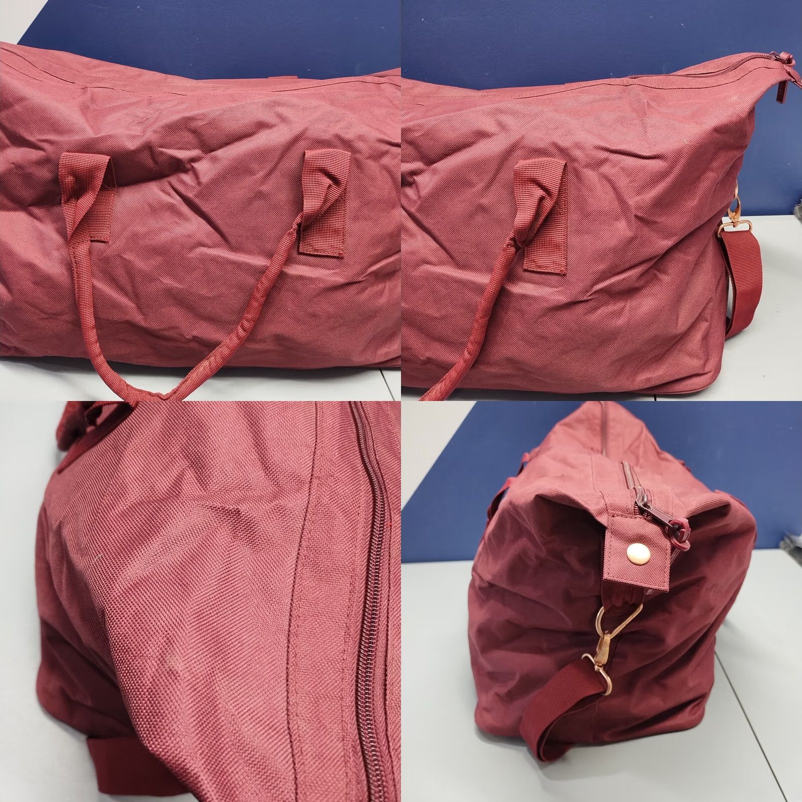 Vintage Kevin Murphy Stylist Duffle Bag Womens Burgundy Canvas Dual Top Handle KMuc2046 Size L / US 10 / IT 46 - 10 Thumbnail