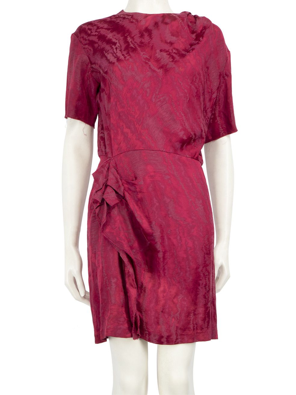 Isabel Marant Burgundy Ruffle Trim Dress Size S / US 4 / IT 40 - 1 Thumbnail