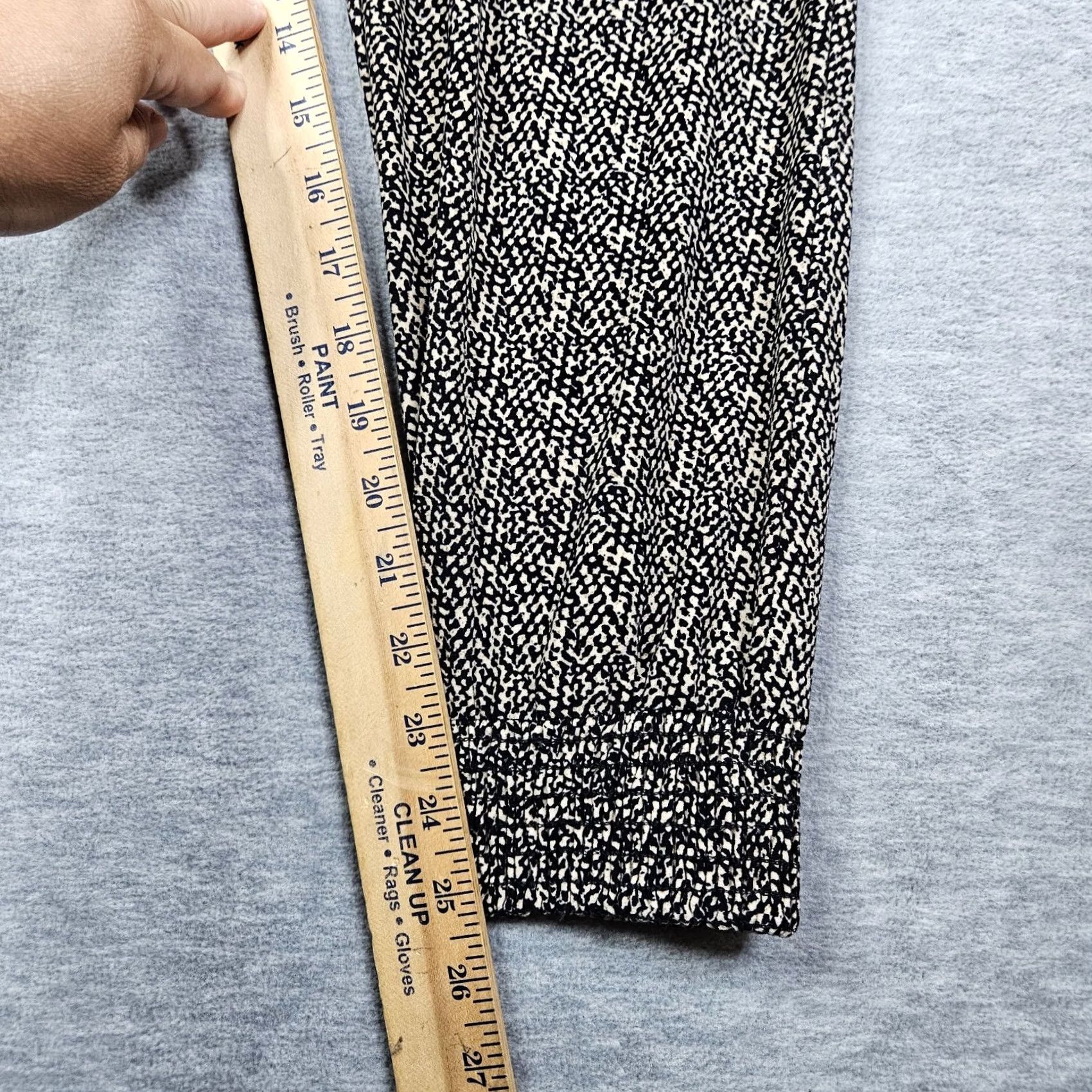 Vintage Veronica M Women’s Black White Pattern Printed Pockets Elastic waist Jogger Sz M Size 32" / US 10 / IT 46 - 7 Thumbnail