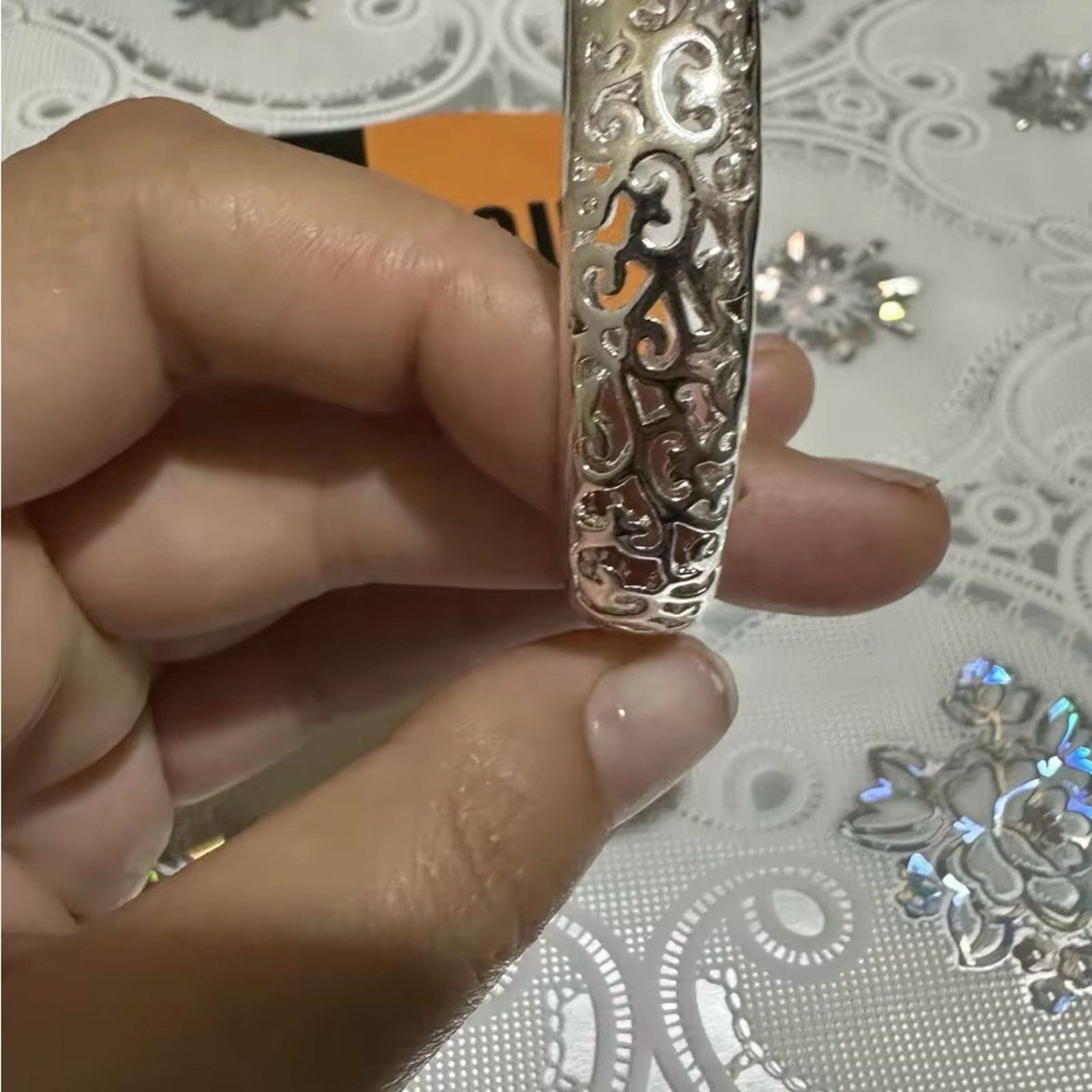 Other Sterling Silver open bangle bracelet for women Size ONE SIZE - 3 Thumbnail
