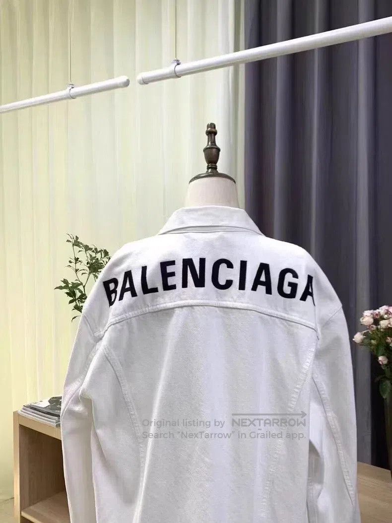 Balenciaga Balenciaga Back Logo Denim Jacket Size US M / EU 48-50 / 2 - 5 Thumbnail