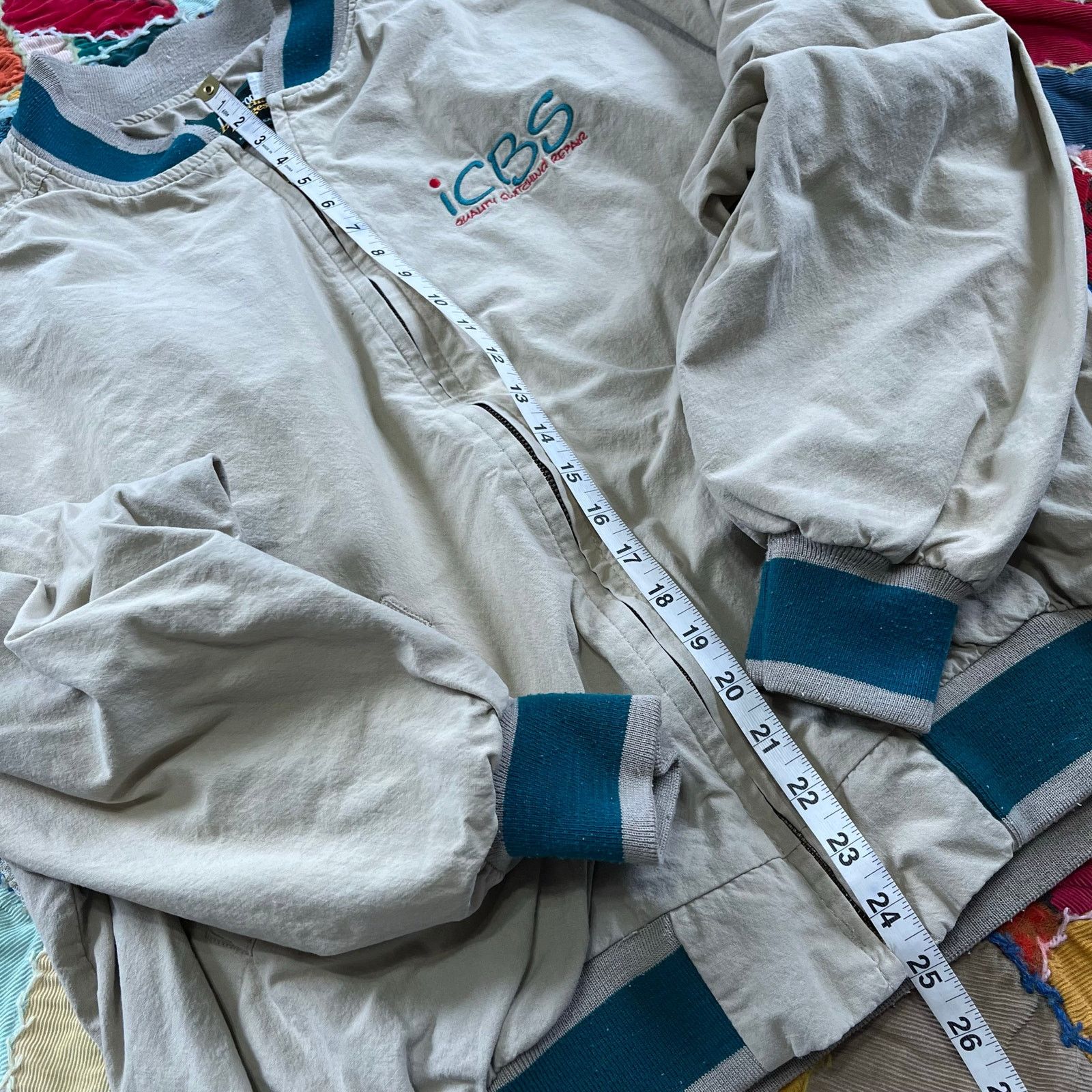 Dunbrooke Vintage Dunbrooke Turquoise Striped Collar Canvas Jacket XL Size US XL / EU 56 / 4 - 4 Thumbnail