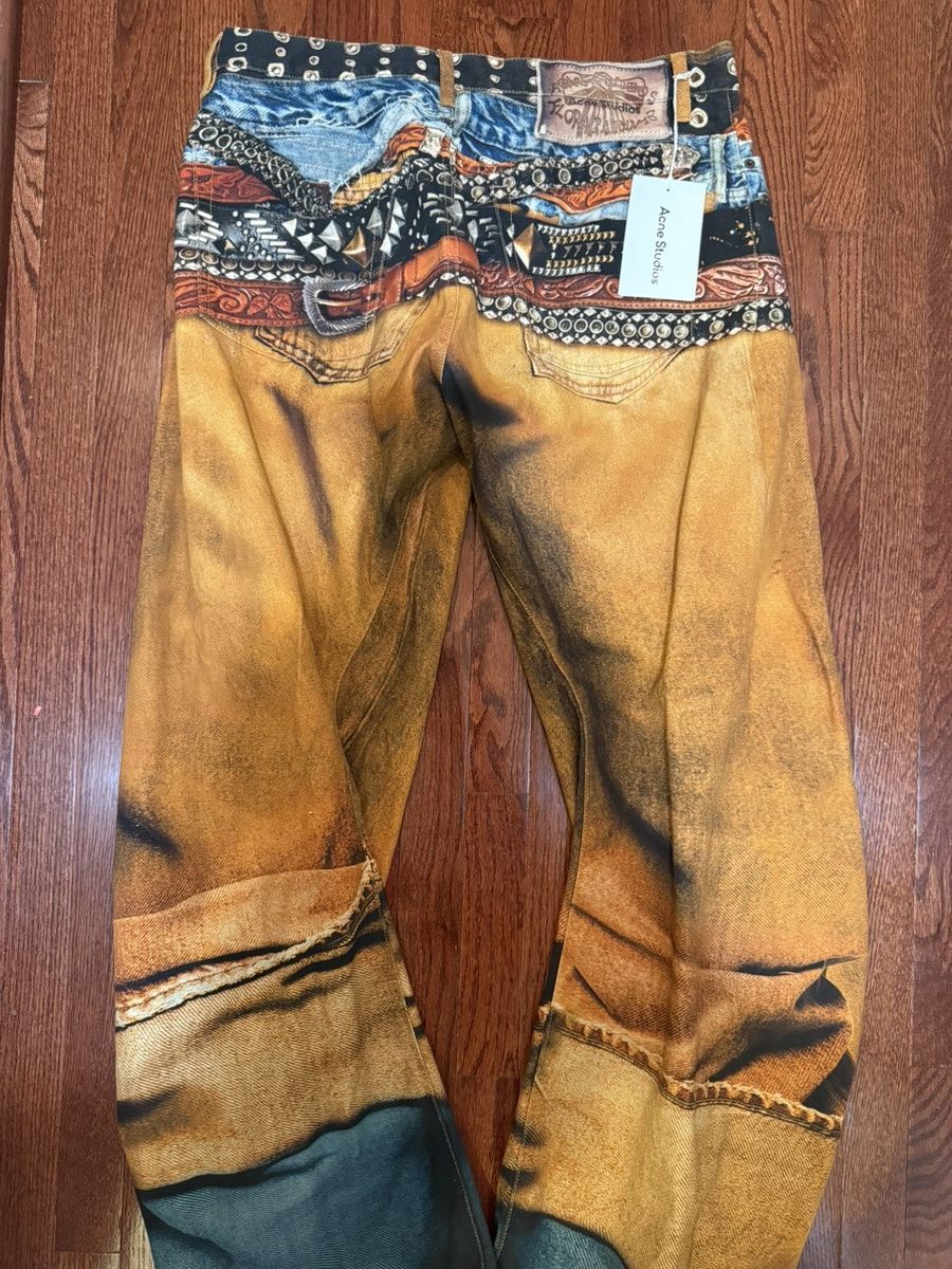 Acne Studios Acne Studio Trompe Orange Stacked Belt Jeans Size US 36 / EU 52 - 10 Thumbnail