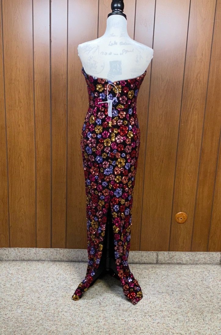 Marchesa Marchesa Notte Strapless Floral Sequin Column Gown size 6 Size M / US 6-8 / IT 42-44 - 8 Thumbnail