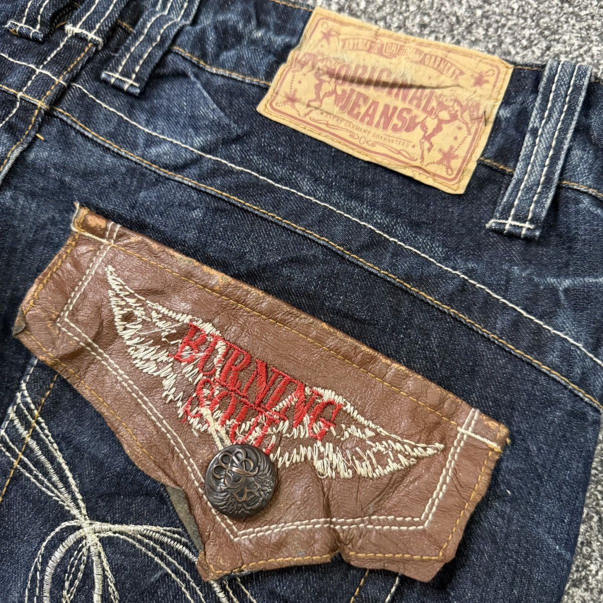 If Six Was Nine Insane Japanese Leather Flared Sick Soul Distressed Y2K LGB Size US 34 / EU 50 - 8 Thumbnail