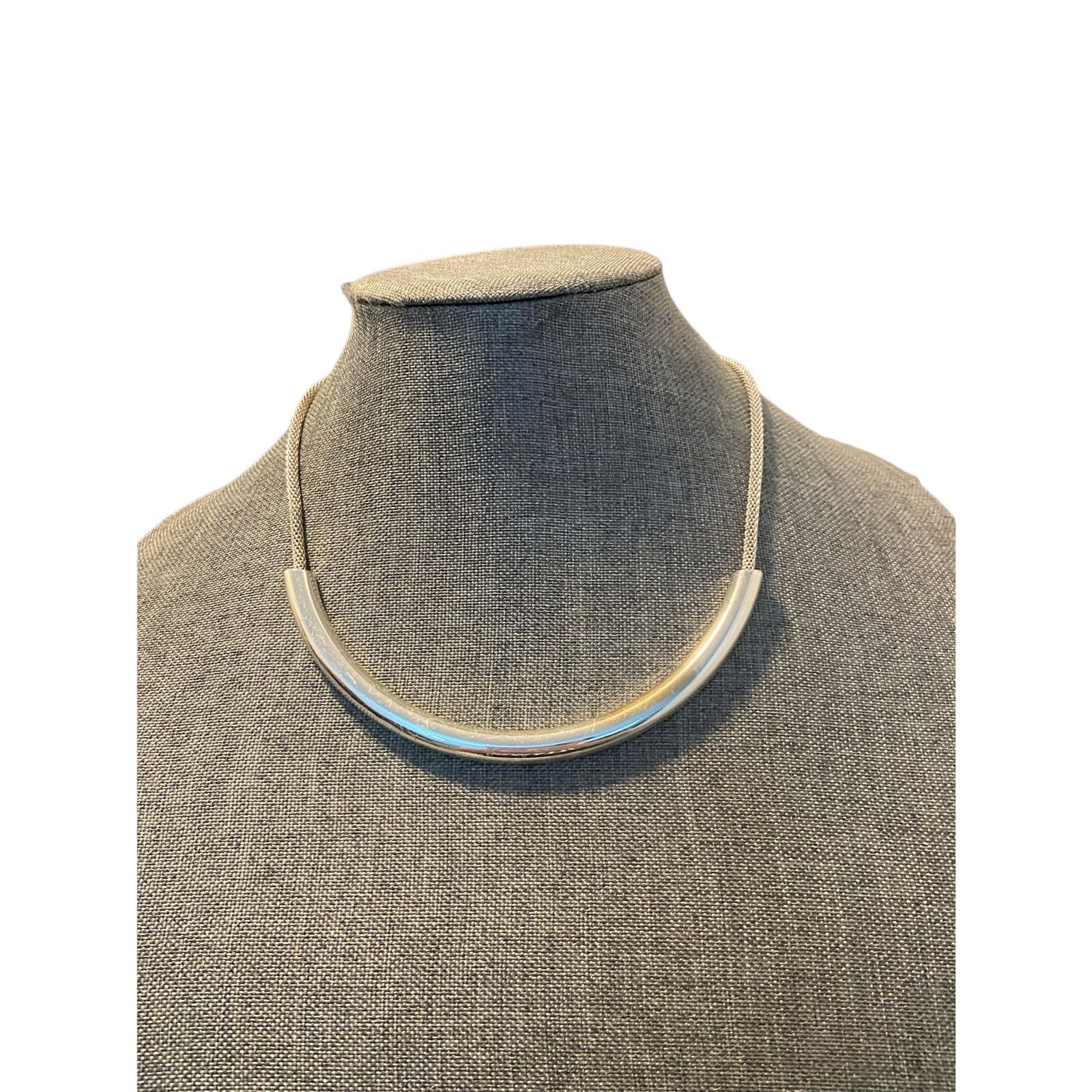 Other metal bib necklace Silver tone Size ONE SIZE - 1 Thumbnail