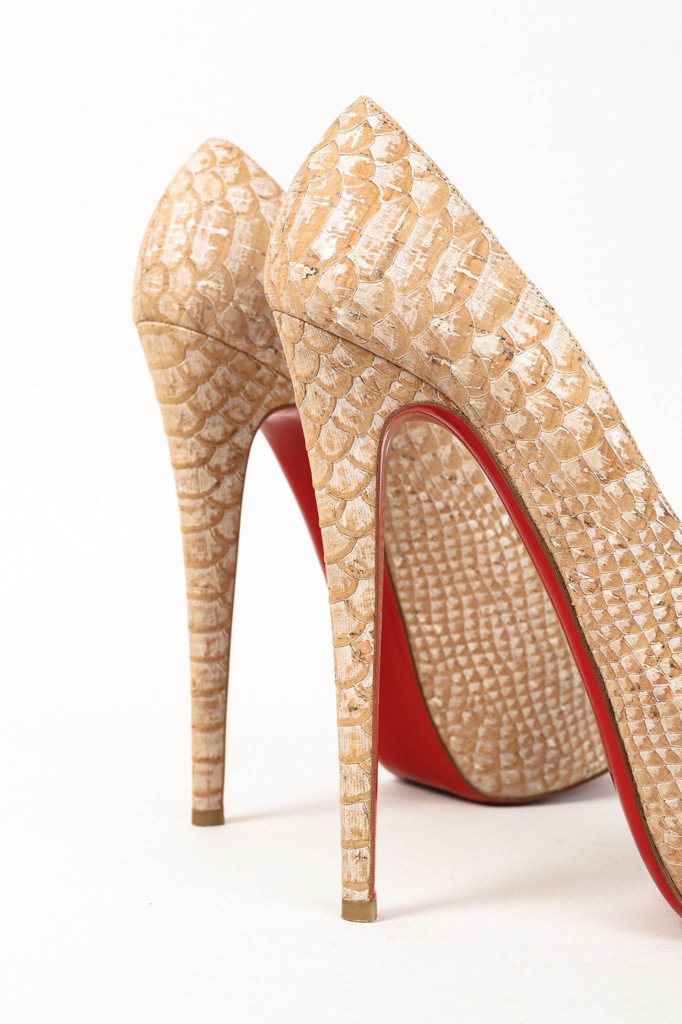 Christian Louboutin Christian Louboutin Daffodile 160 Snake-Embossed Platforms Size US 9 / IT 39 - 5 Thumbnail