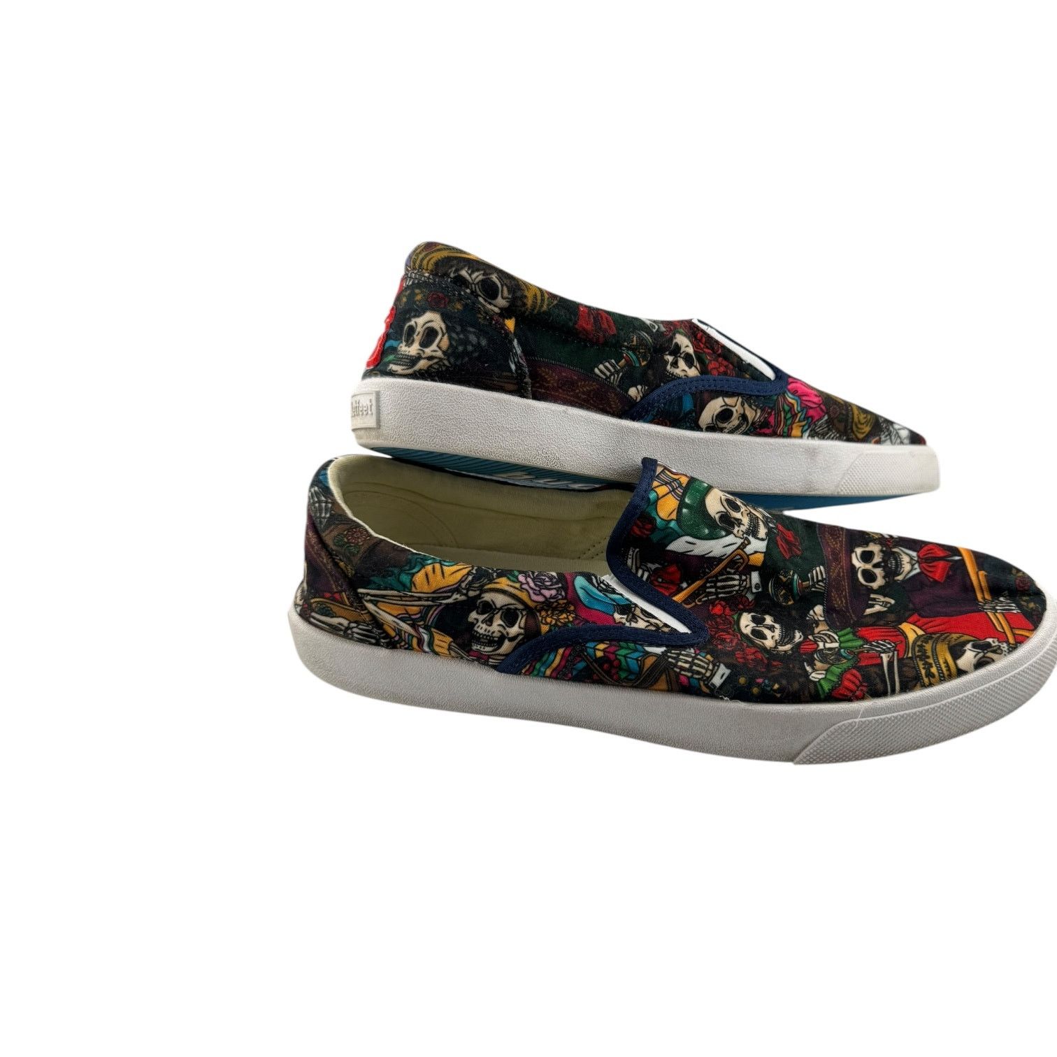 Other Bucketfeet Día de los Muertos Slip-On Skate Shoes - Size 10 Size US 10 / EU 43 - 6 Thumbnail