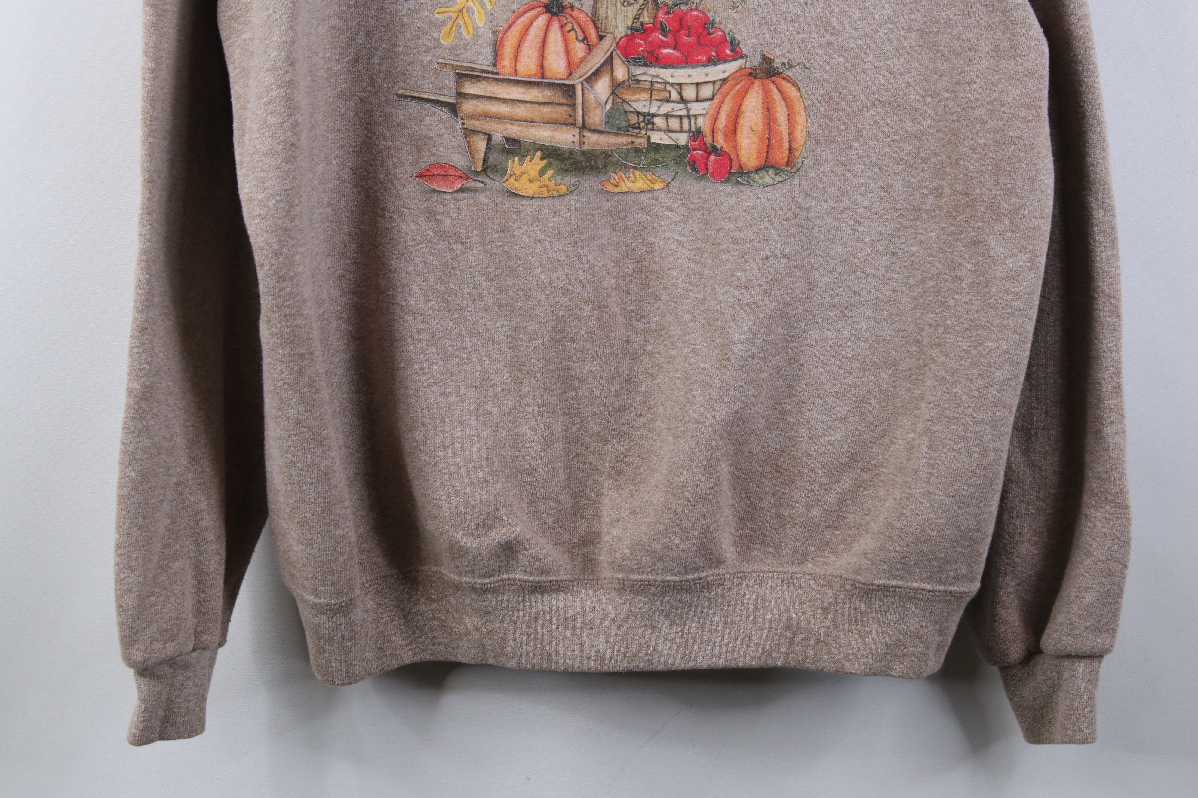 Vintage Vintage 90s Streetwear Fall Orchard Leaf Apple Sweatshirt Size L / US 10 / IT 46 - 3 Thumbnail