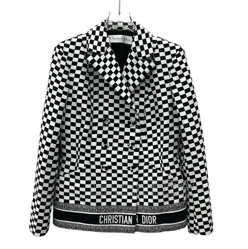 Dior Dior Checkered Cotton Women's Jacket . Size S / US 4 / IT 40 - 1 Thumbnail
