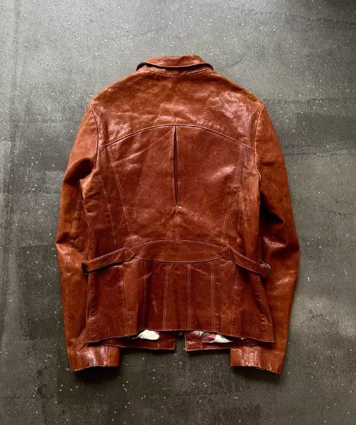 Other LED RECHWE 2008 Geometric Stitch Multi-Pocket Leather Jacket Size US M / EU 48-50 / 2 - 2 Thumbnail