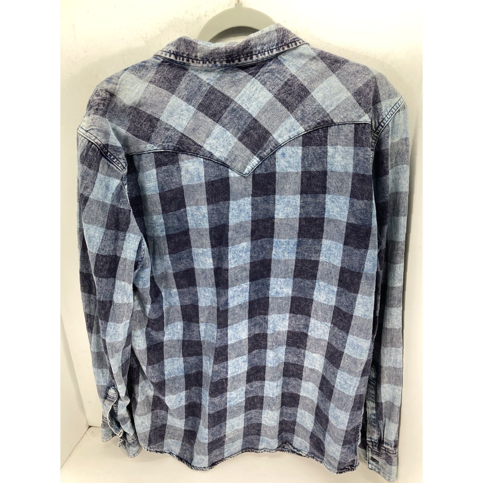 Levi's Levi's Shirt Men L Indigo Blue Plaid Button Long Sleeve Cotton Casual Slim Fit Crew Neck? Size US L / EU 52-54 / 3 - 6 Thumbnail