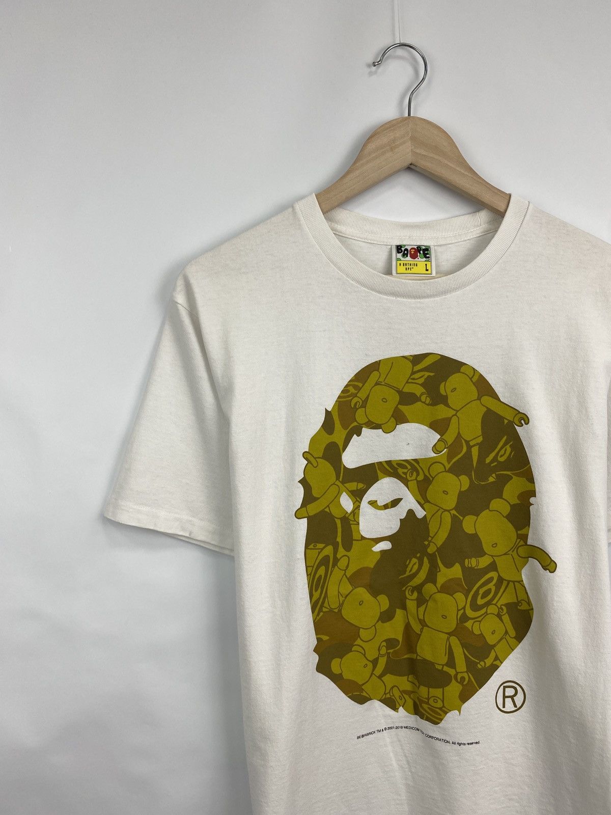 Bape Bape x Medicom Bearbrick Big Ape Head Tee Size US L / EU 52-54 / 3 - 2 Thumbnail