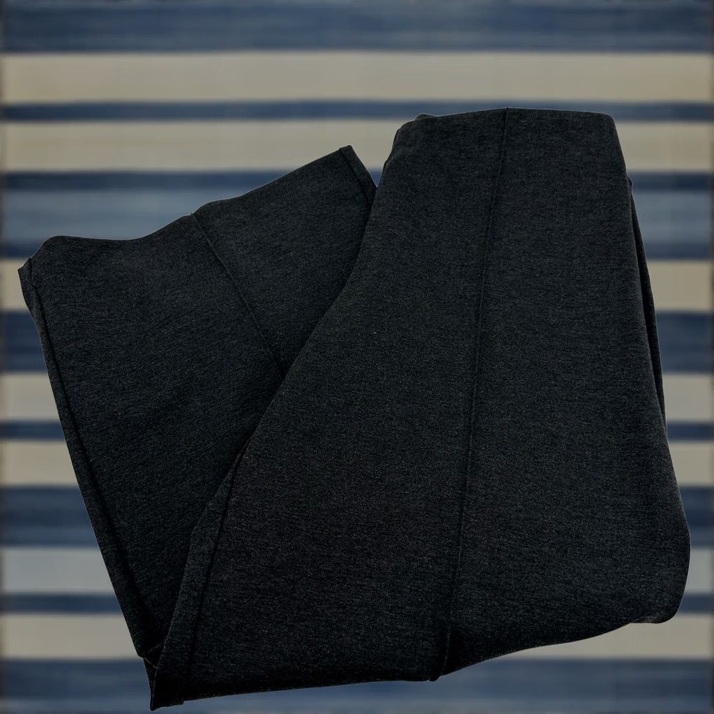 Vintage Chico's Charcoal Gray Wide Leg Pull On Seamed Pants Size 12 Regular Trouser Size 34" / US 12 / IT 48 - 1 Thumbnail