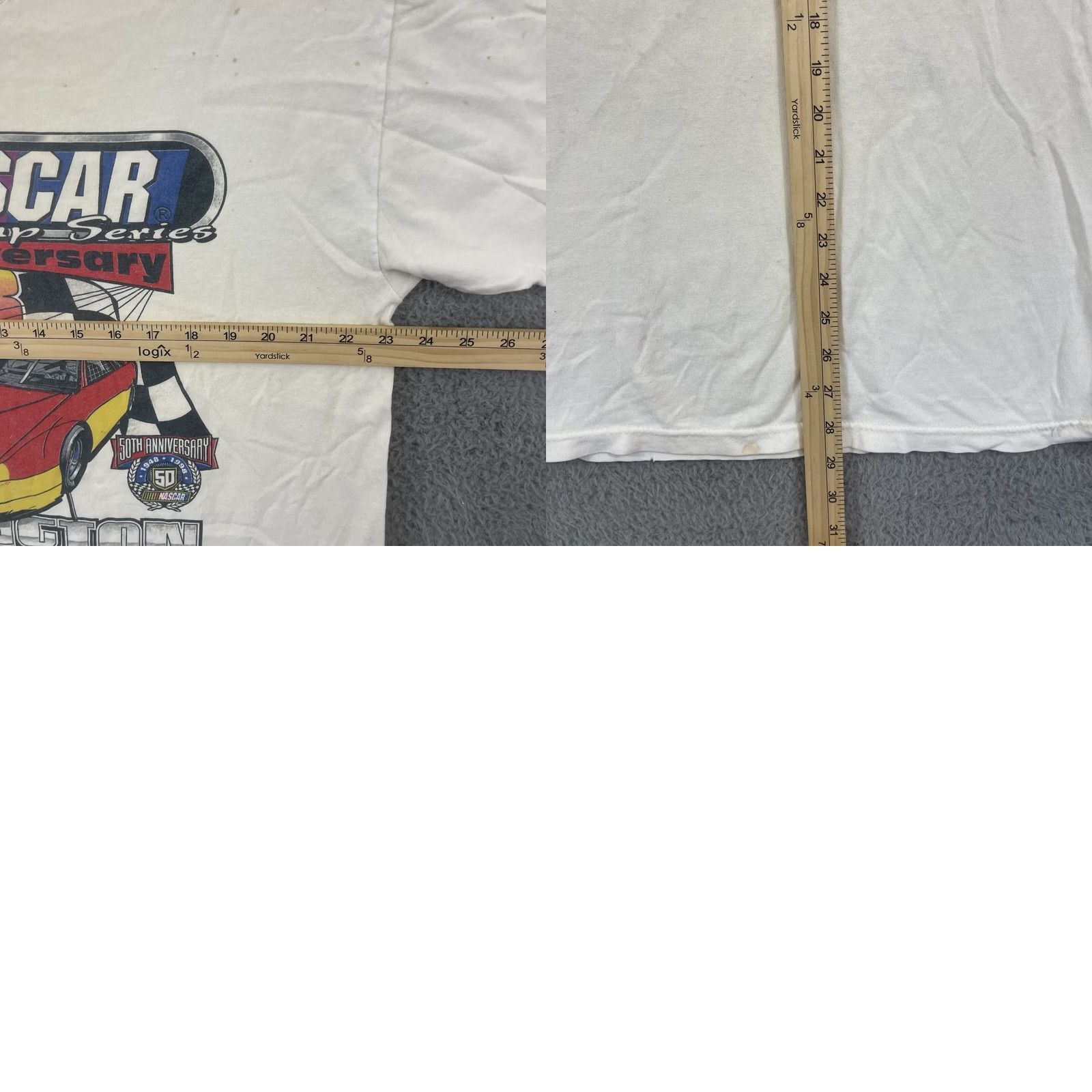 Gildan VINTAGE Darlington Raceway TShirt Adult XL Nascar 90s Dale Earnhardt Racing Cars Shirt Mens XL White 90s Cars NASCAR Vintage Gildan Heavy Cotton Size US XL / EU 56 / 4 - 8 Thumbnail