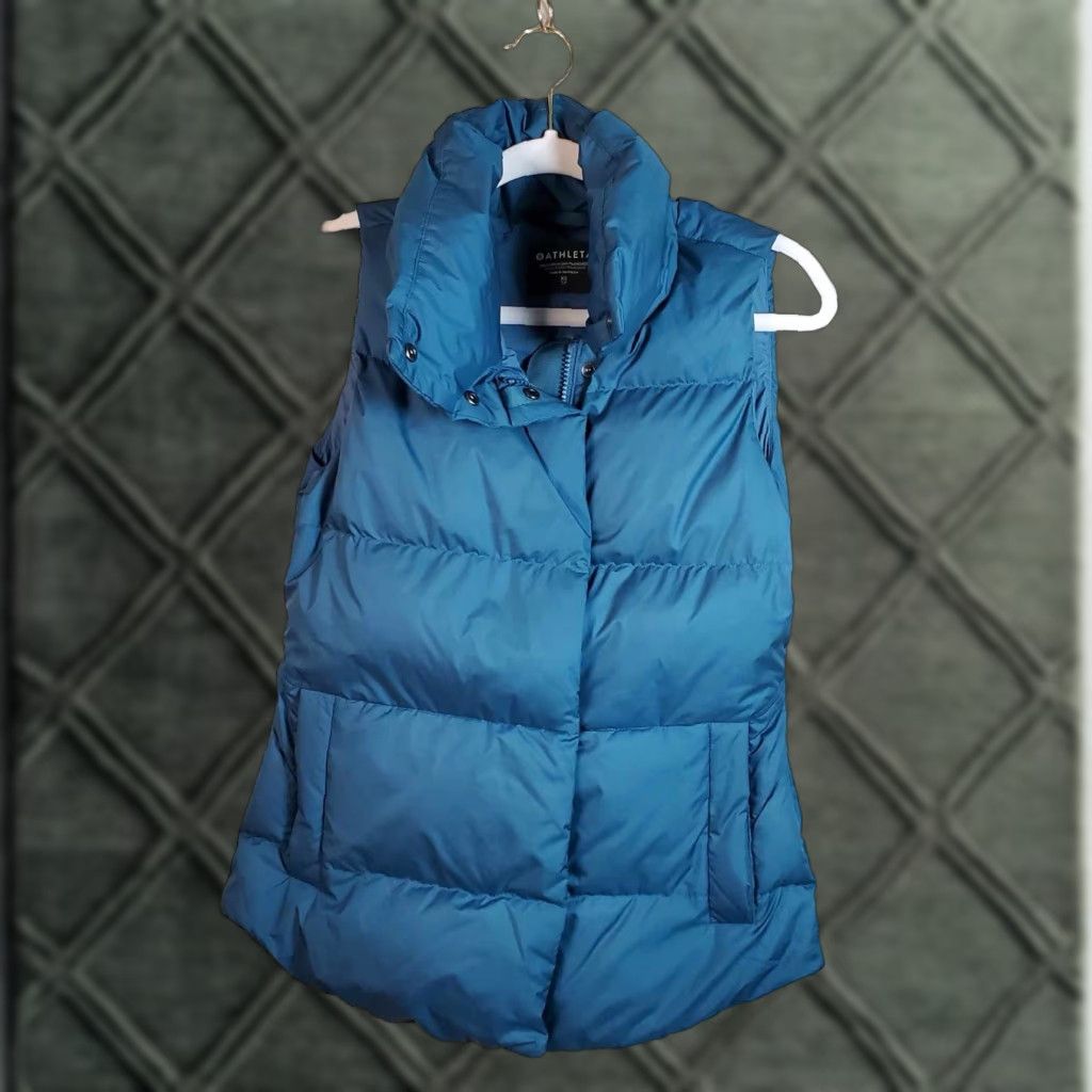 Athleta Athleta Puffer Vest Womens XS Teal Blue Down Filled Full Zip Pockets Downtown Size XS / US 0-2 / IT 36-38 - 1 Thumbnail