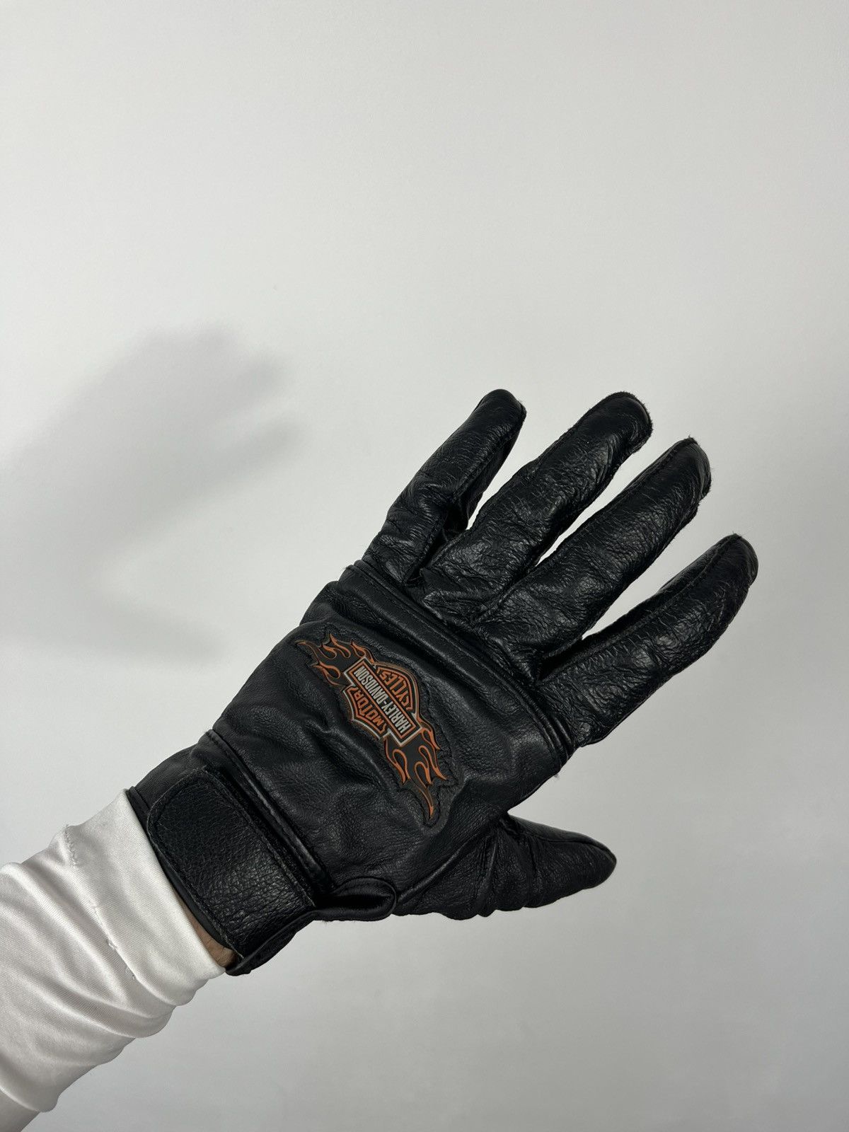 Harley Davidson Harley-Davidson Leather Gloves Black Men’s Size L Size ONE SIZE - 1 Thumbnail