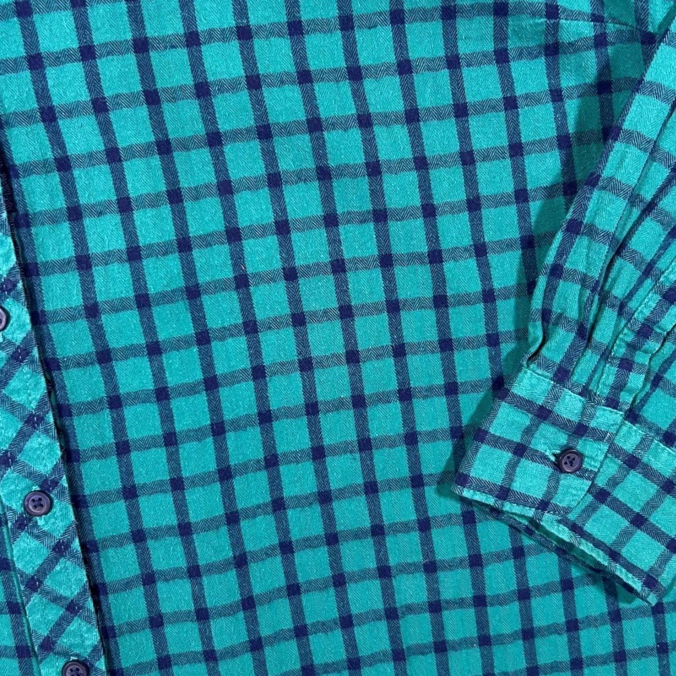 Eddie Bauer Eddie Bauer Plaid Check Long Sleeve Flannel Shirt Women XXL Green Blue 100% cotton Button-Up Casual Womens Size XXL / US 16-18 / IT 52-54 - 4 Thumbnail