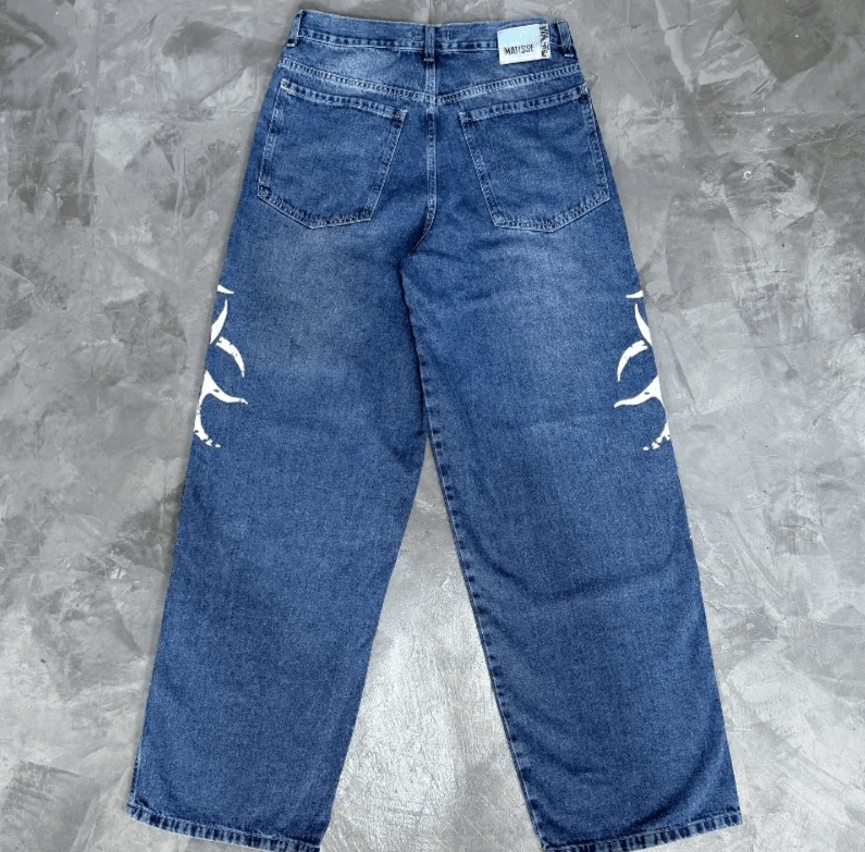 Japanese Brand Oversized Print Baggy Jeans Size US 32 / EU 48 - 2 Thumbnail