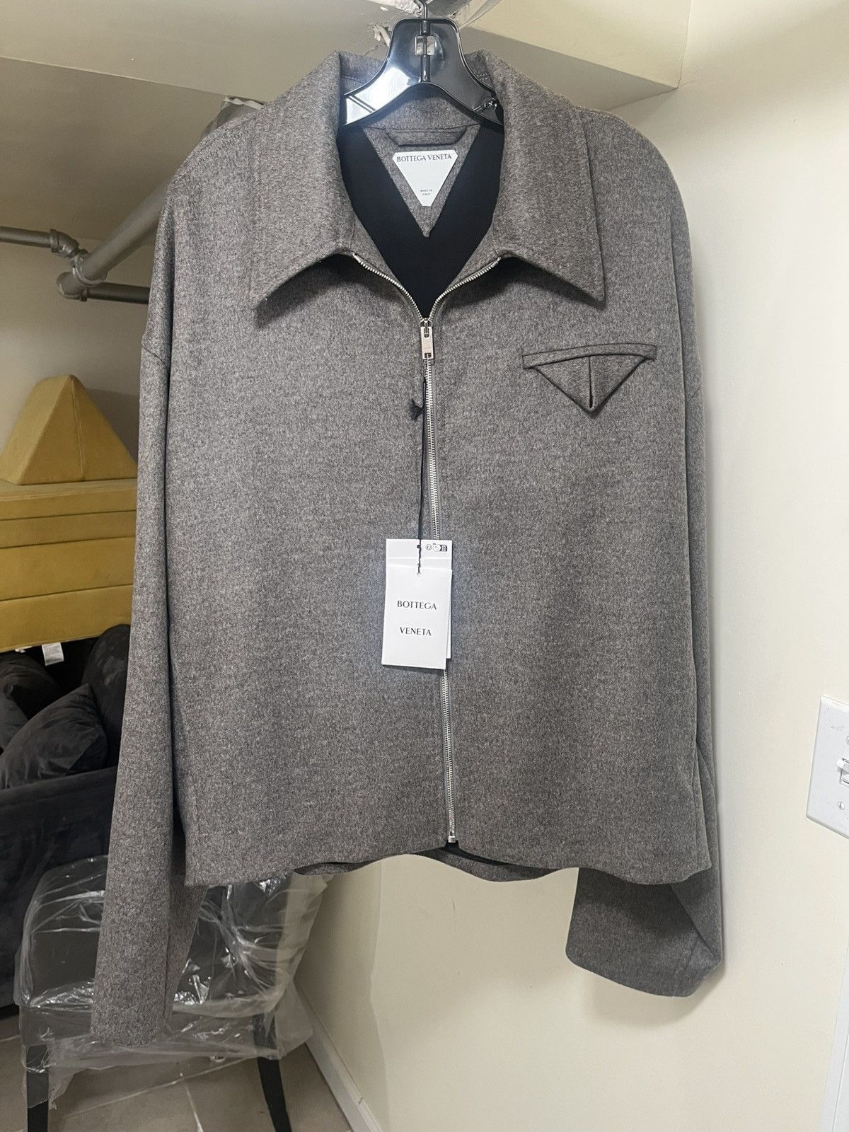 Bottega Veneta Melange Cashmere Blouson Jacket Size US L / EU 52-54 / 3 - 4 Thumbnail