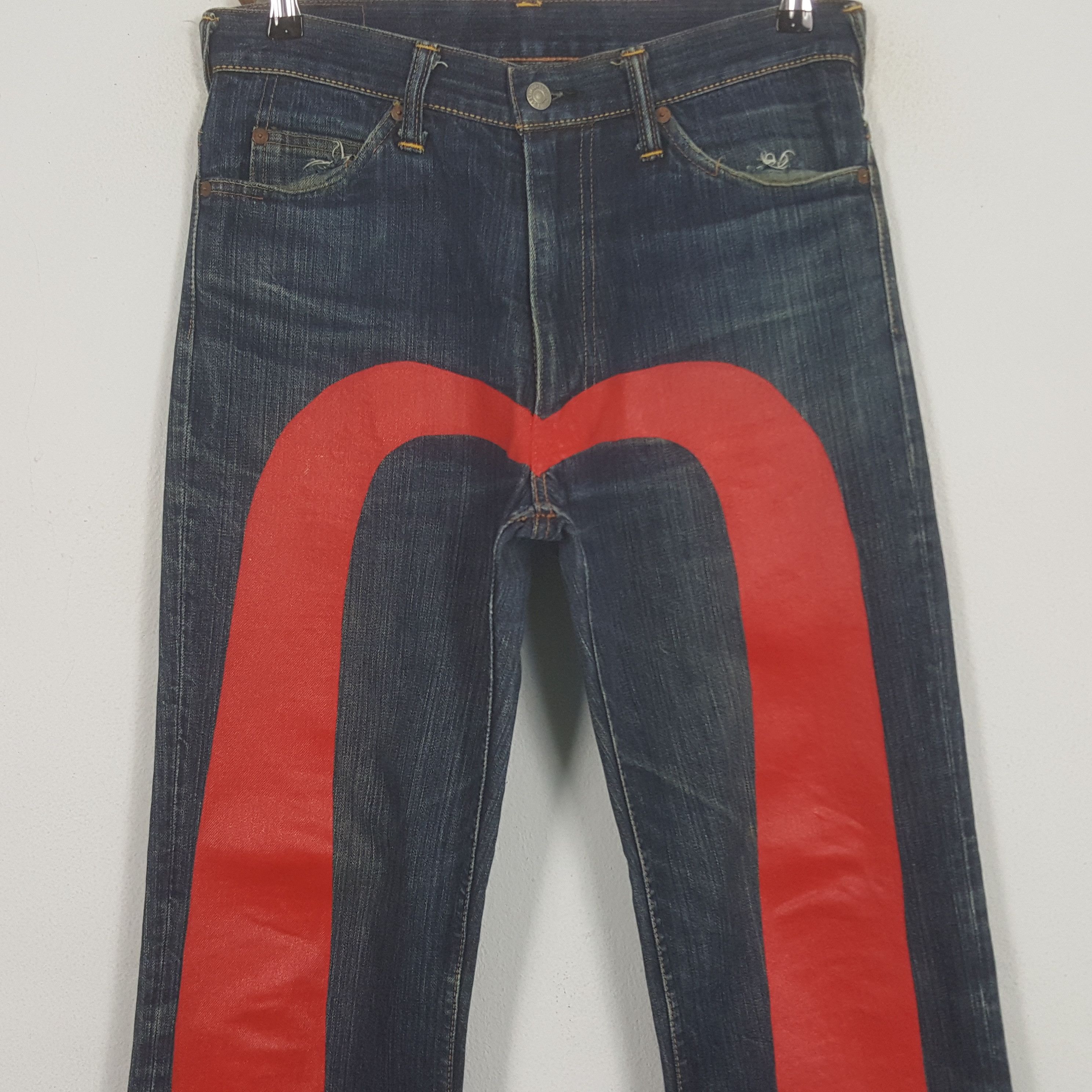 Evisu Vintage Evisu Japanese Brand Daicock Custom Art Denim Jeans Size US 31 - 2 Thumbnail
