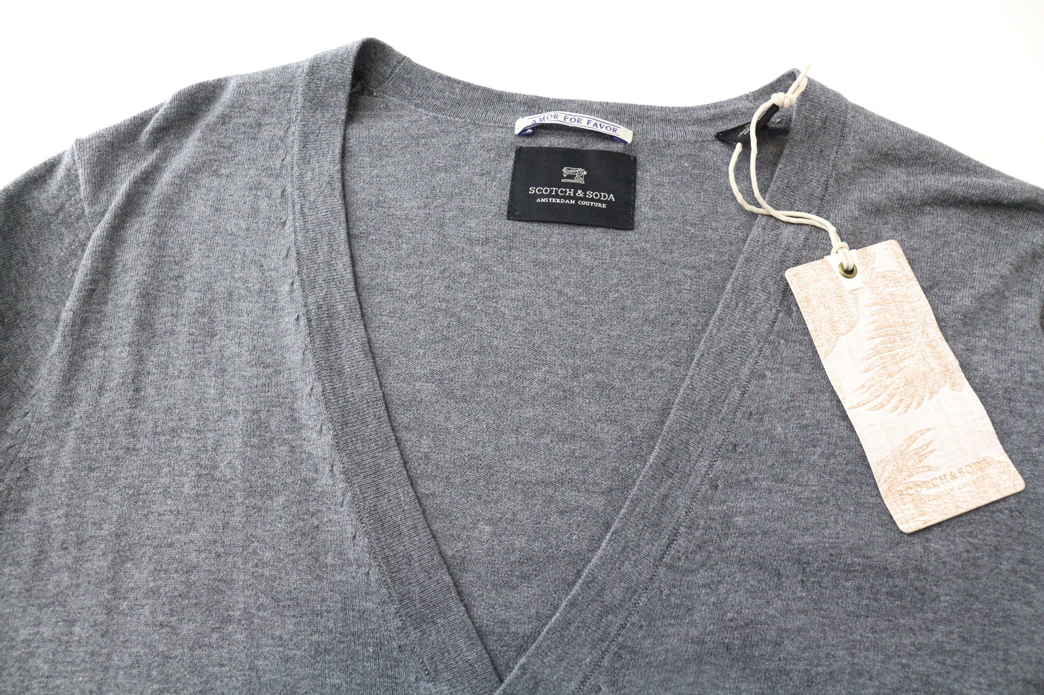 Scotch & Soda AMS COUTURE S Grey Cotton Cardigan Sweatshirt 74475 Size US S / EU 44-46 / 1 - 3 Thumbnail