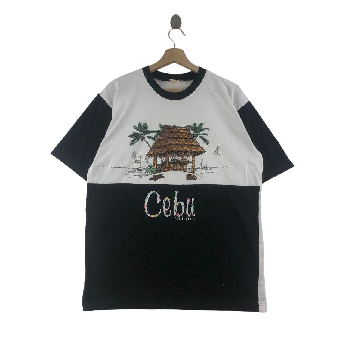 Vintage Vintage ENRICKE CEBU PHILIPPINES Painting Tee Shirt Beach Size US XL / EU 56 / 4 - 1 Thumbnail