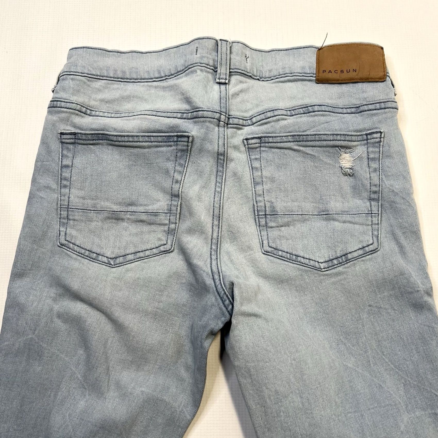 Pacsun Pacsun Los Angeles Stacked Skinny Light Blue Jeans 29x32 Active Stretch School Jeans Size US 29 - 4 Thumbnail