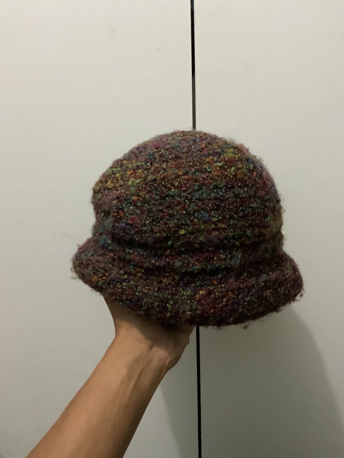 Japanese Brand Femne Rose Fur Maroon Japan Made Bucket Hat Size ONE SIZE - 4 Thumbnail