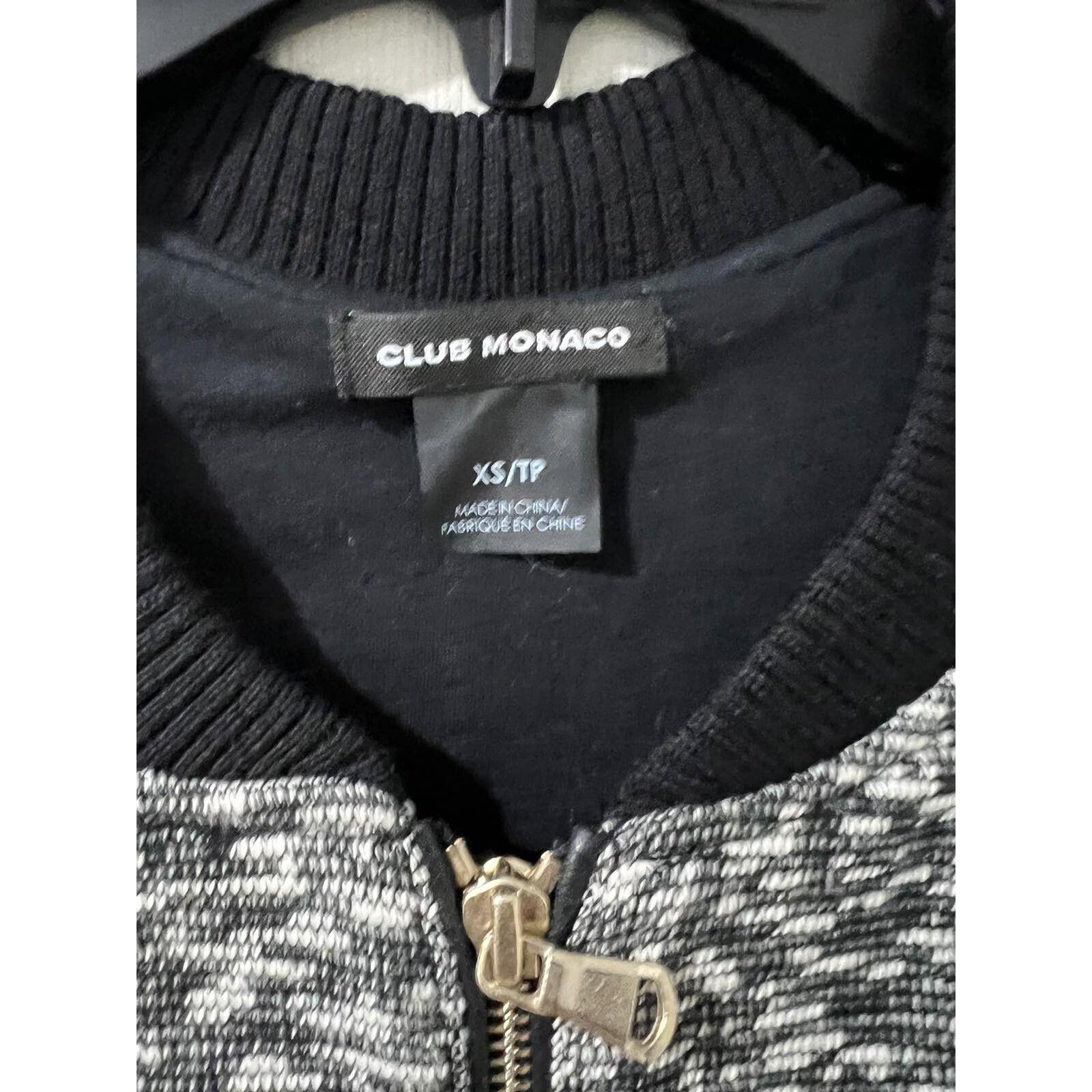 Club Monaco Club Monaco Wool Knit Bomber Jacket Zip Front XS A001623 Size XS / US 0-2 / IT 36-38 - 6 Thumbnail